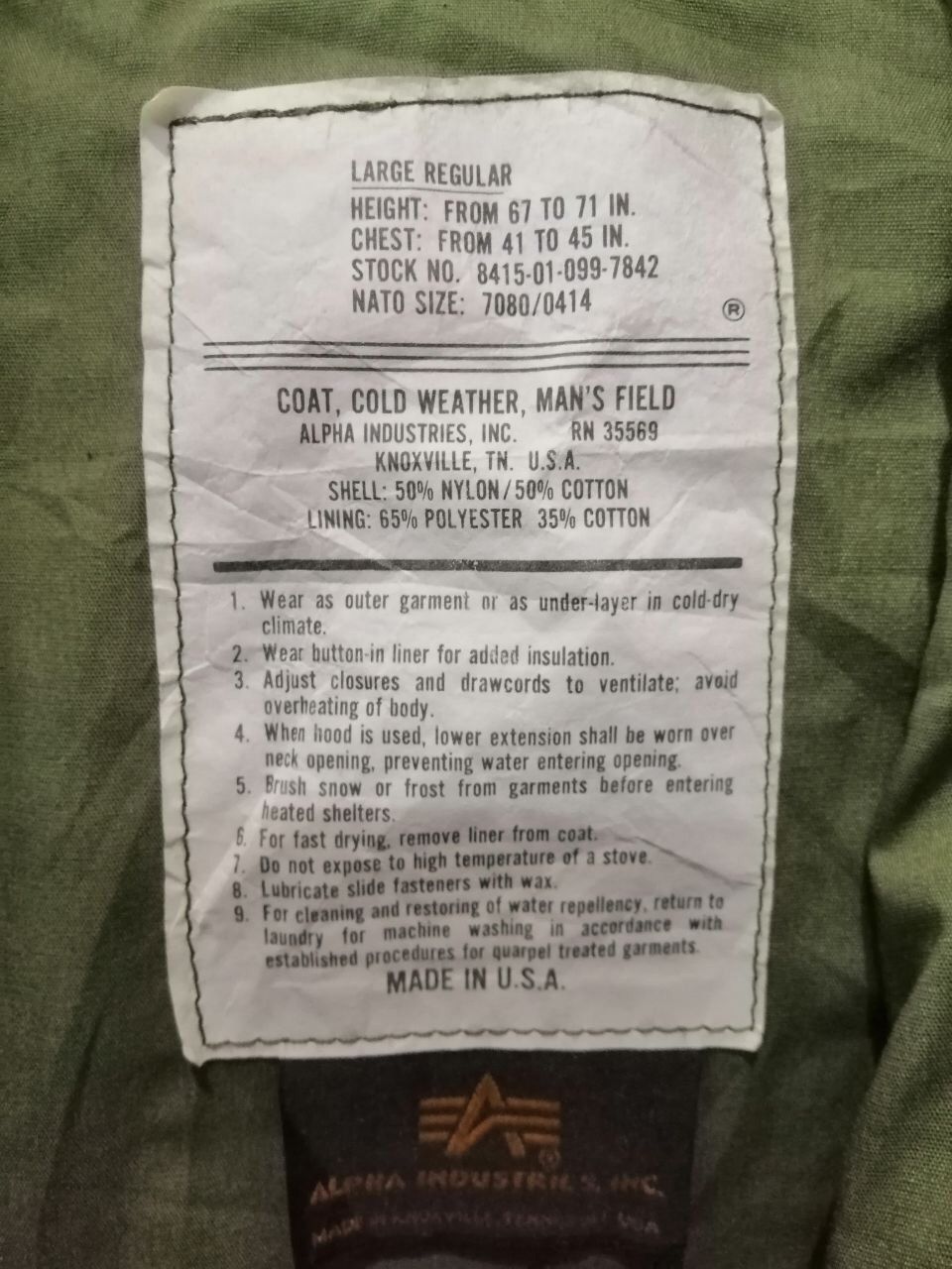 Alpha Industries Alpha Industries M-65 Jacket Size US L / EU 52-54 / 3 - 7 Thumbnail