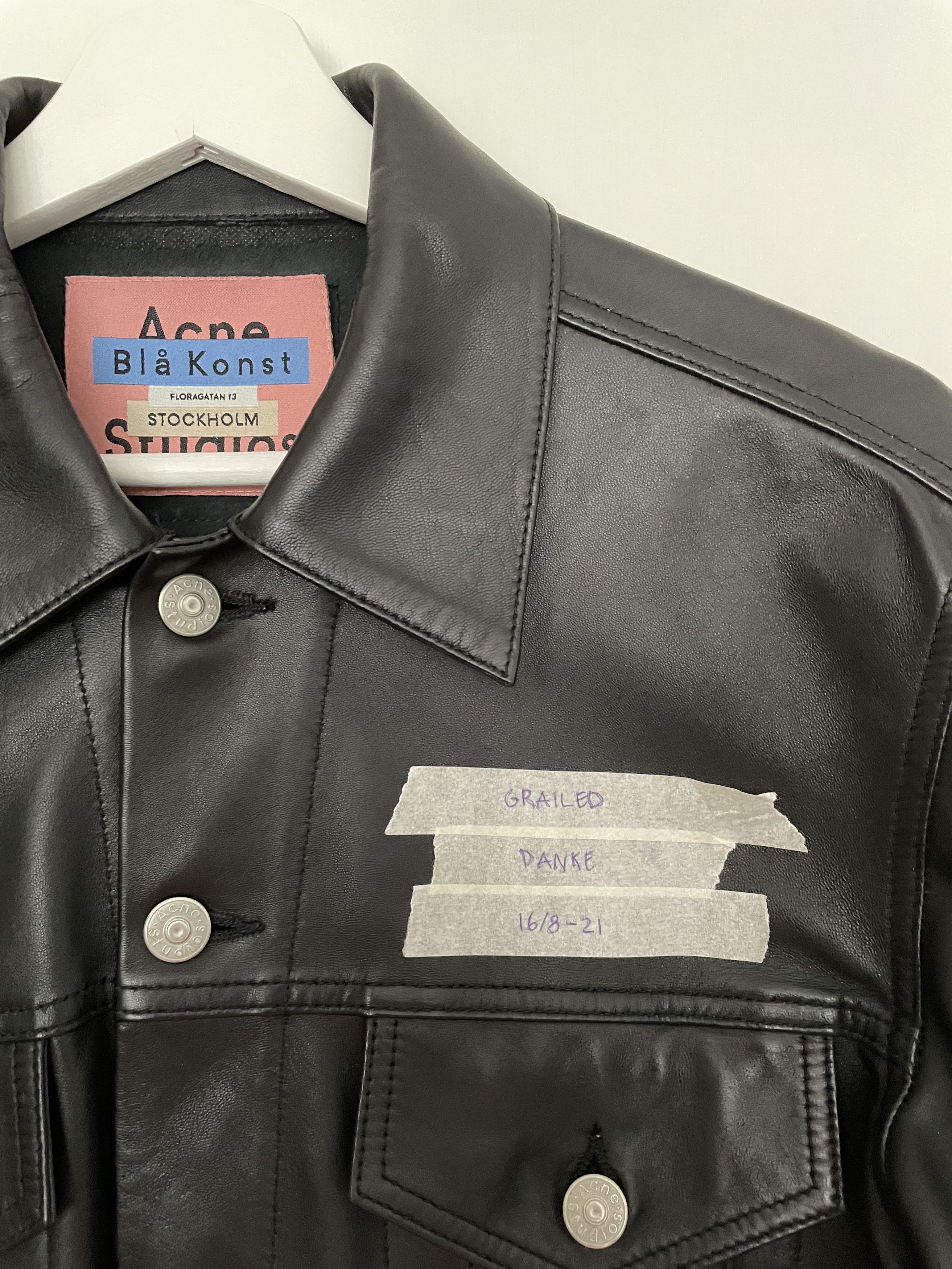 Acne Studios Acne Studios Leather Jacket - Blå Konst Size US S / EU 44-46 / 1 - 5 Thumbnail
