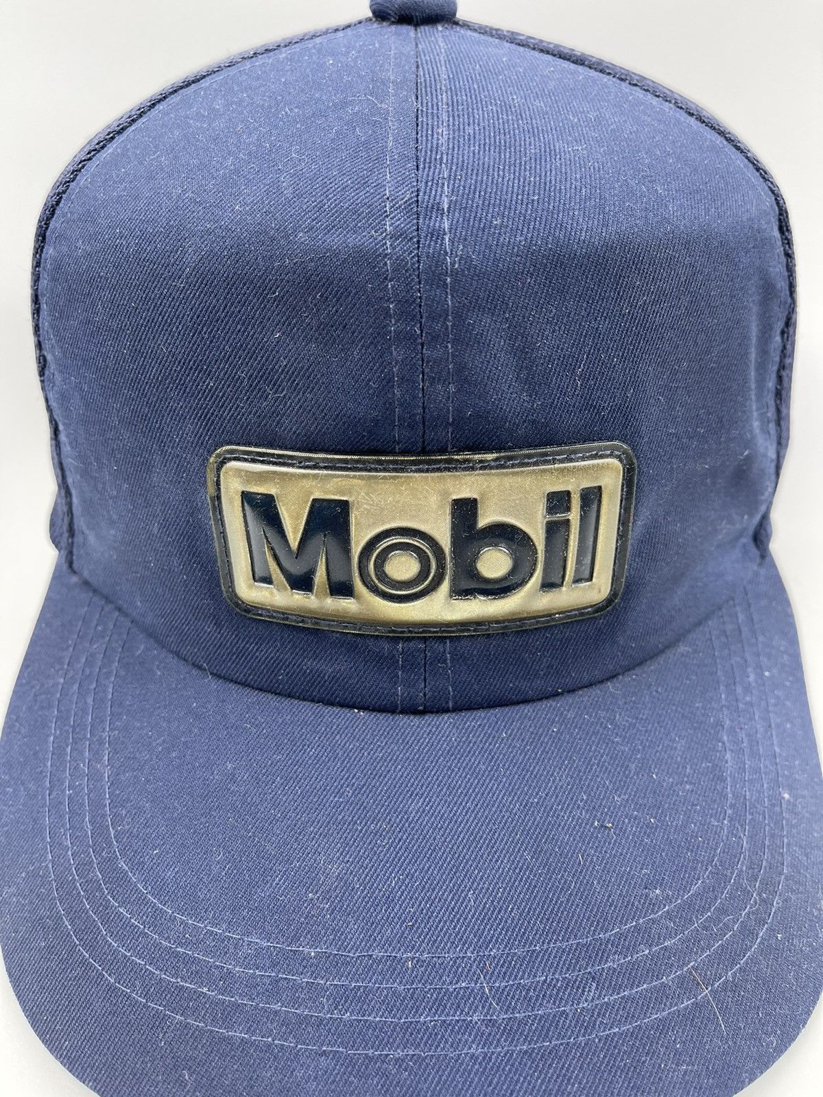 Vintage Vintage Mobil Trucker Hat Size ONE SIZE - 7 Thumbnail