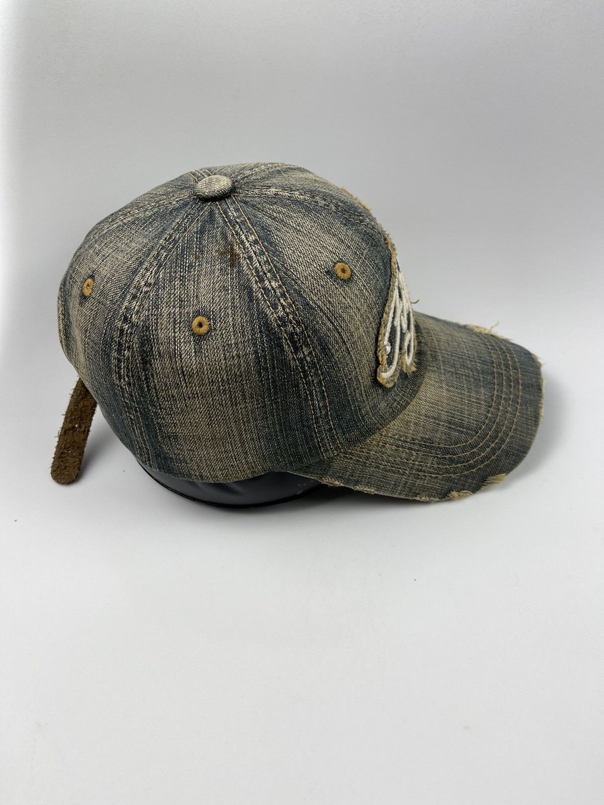 If Six Was Nine Fight Makes Distressed Denim Hat Size ONE SIZE - 4 Thumbnail