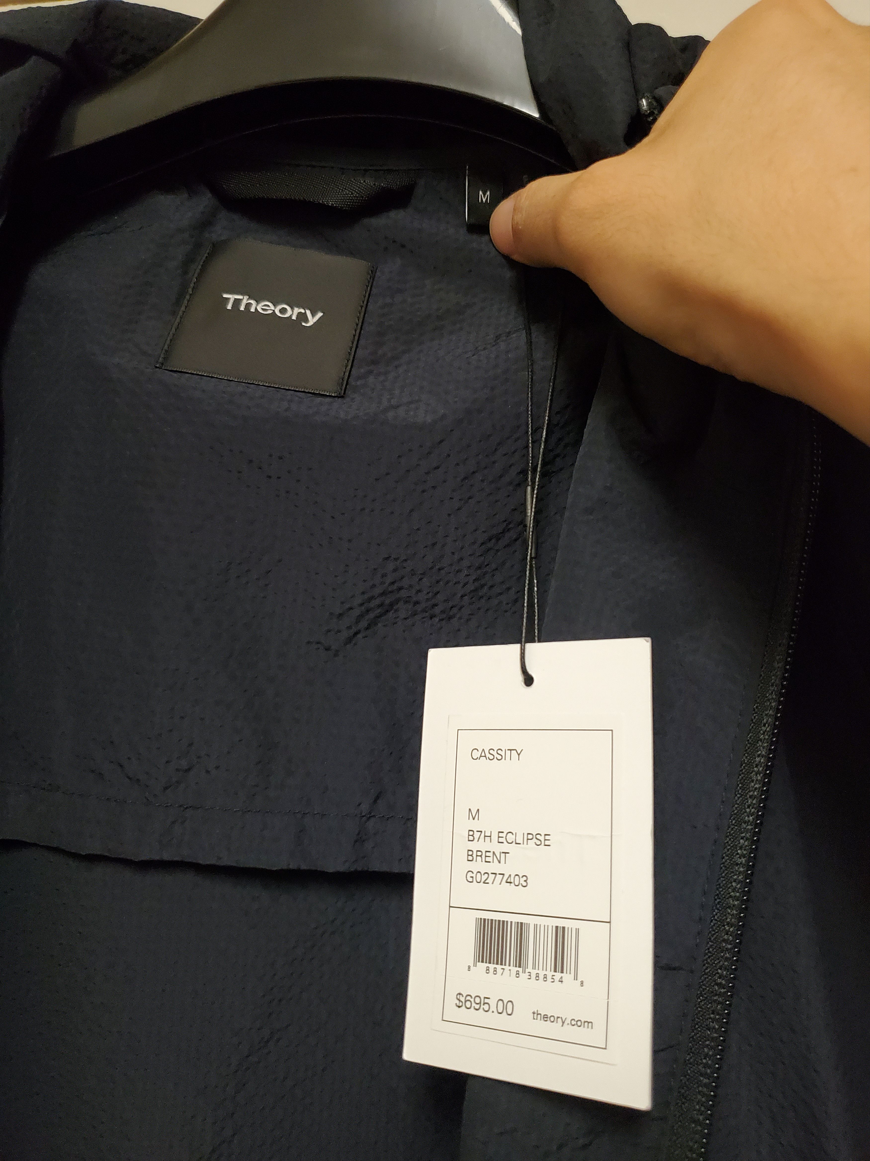 Theory Theory Seersucker Fish tail Overcoat Sz M Size US M / EU 48-50 / 2 - 2 Thumbnail