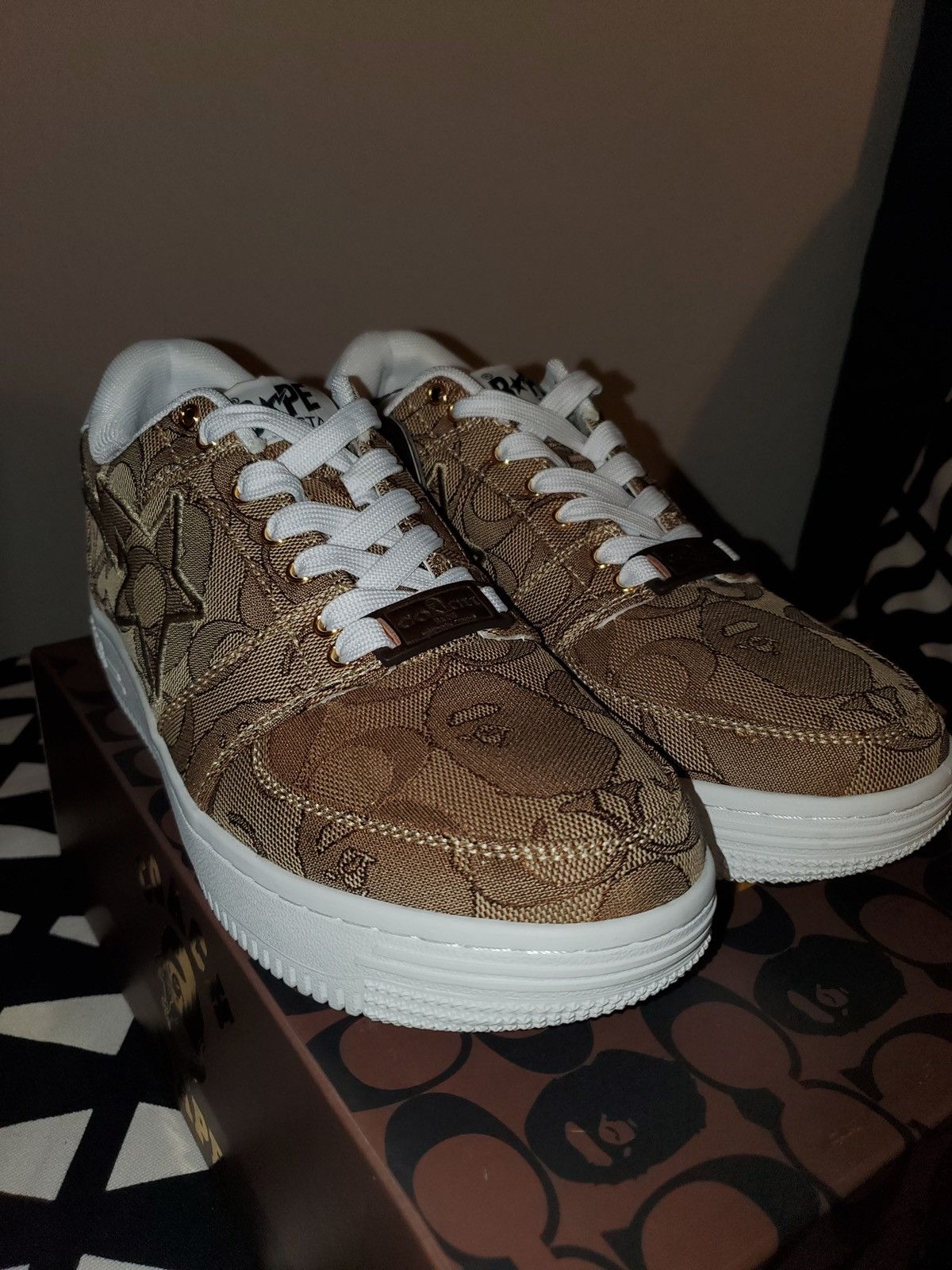 Bape × Coach Bapesta Beige | Grailed