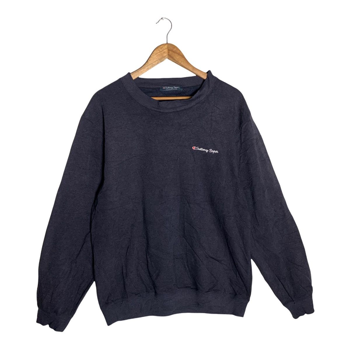 Vintage Vintage sweatshirt challenge spirit minimalist logo Size US L / EU 52-54 / 3 - 1 Thumbnail
