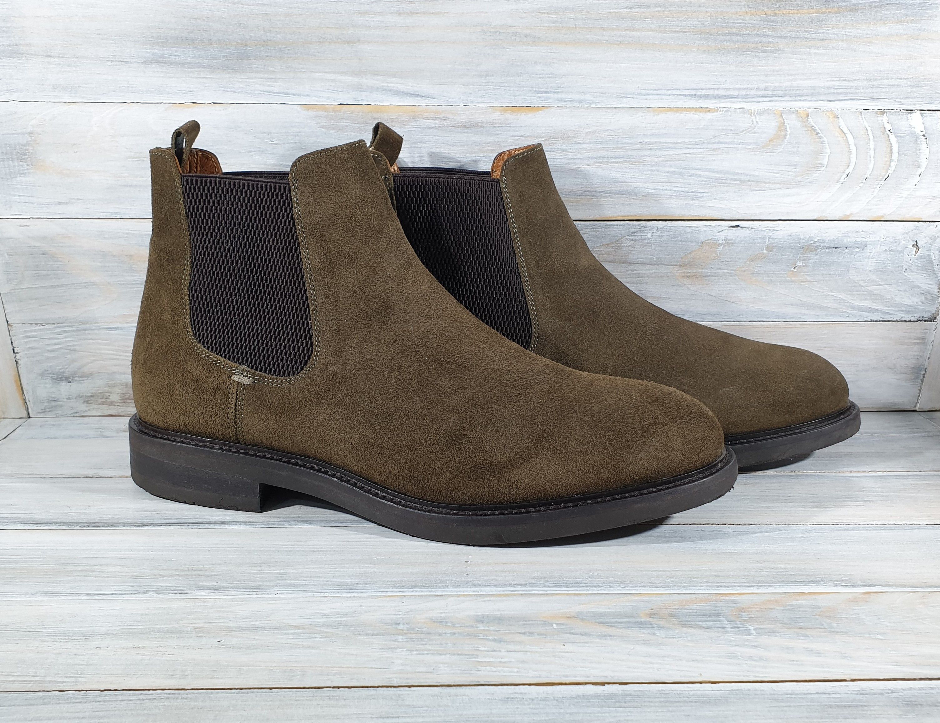 Massimo Dutti Brown Leather Men’s Chelsea Boots Size 7 NWT. Massimo Dutti Man Brown Leather/Split | Mercari main image 3