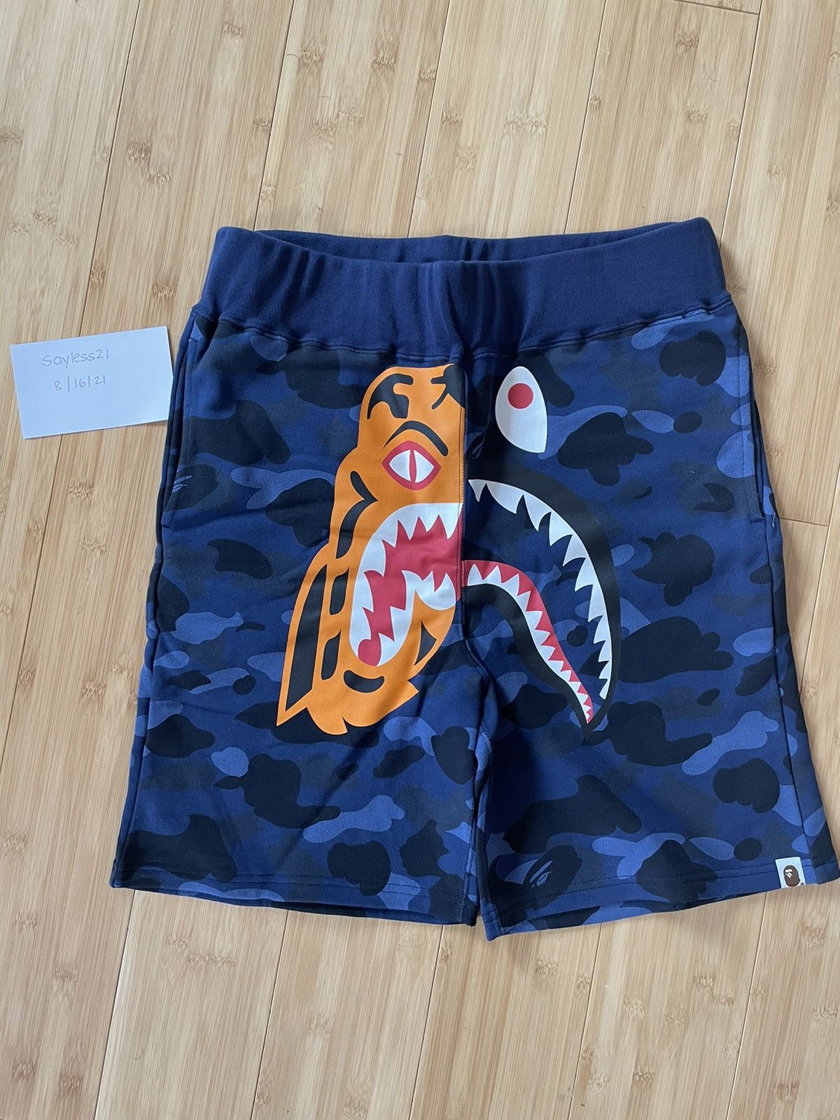 Bape BAPE blue camo sweat shorts Size US 40 / EU 56 - 1 Thumbnail
