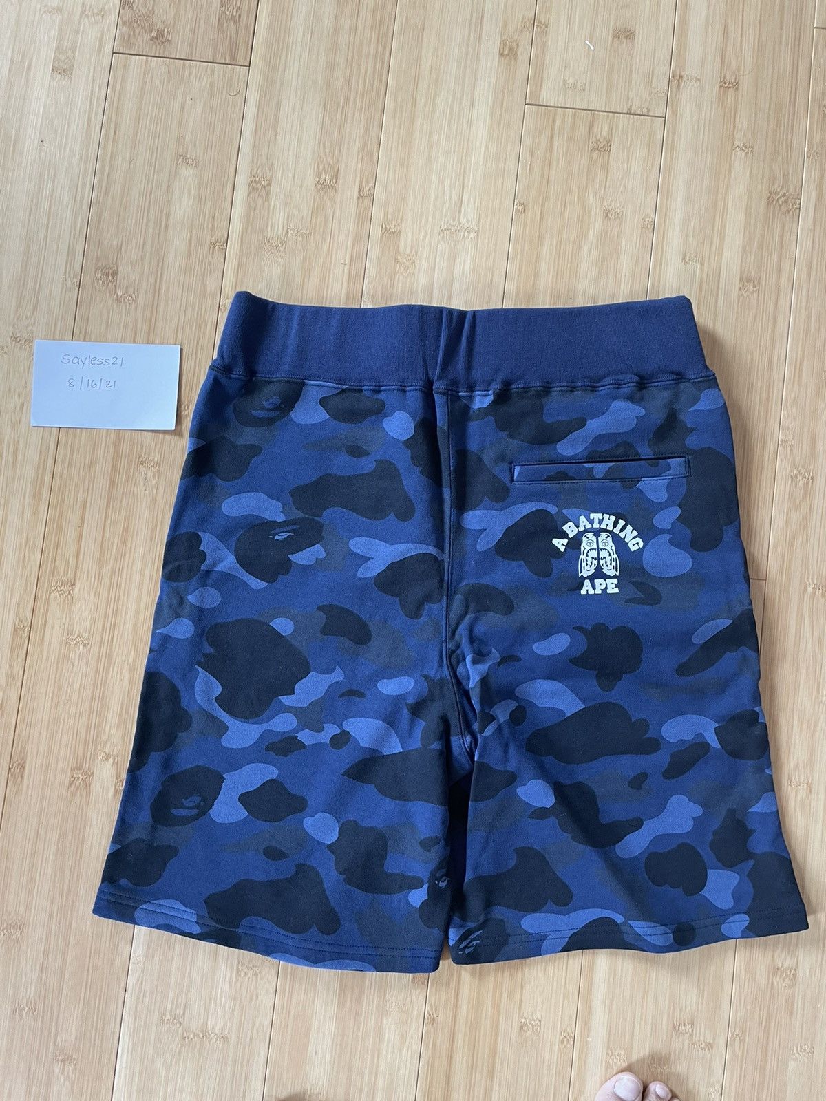 Bape BAPE blue camo sweat shorts Size US 40 / EU 56 - 2 Thumbnail