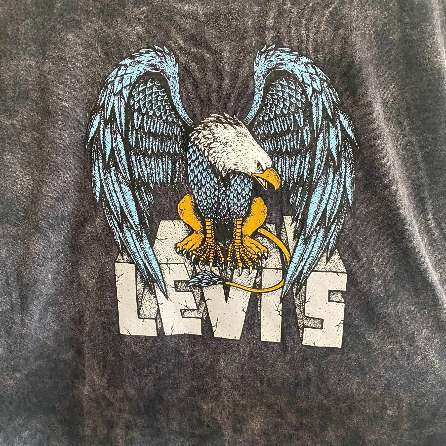Levi's Men's Levi Strauss Acid Wash Rock Style Eagle Crewneck Tee Size US M / EU 48-50 / 2 - 2 Thumbnail