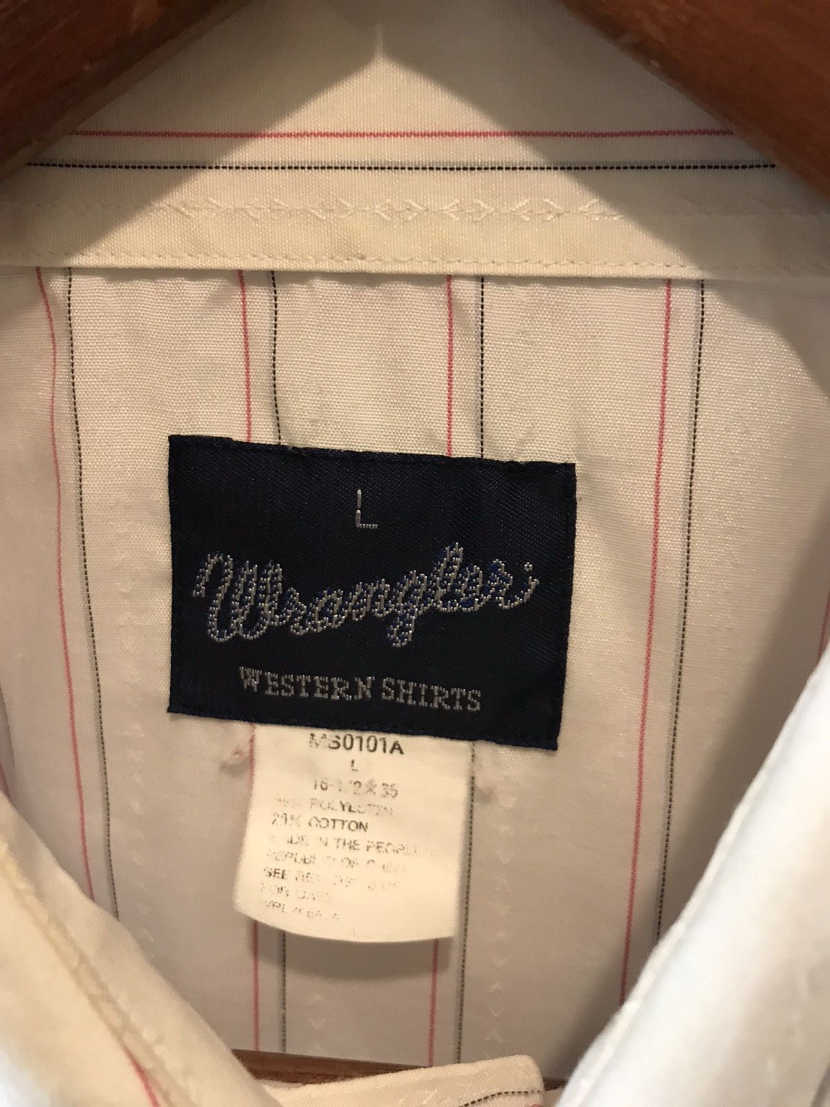 Vintage Vintage 90s Wrangler Western Button Up Shirt Size US L / EU 52-54 / 3 - 3 Thumbnail