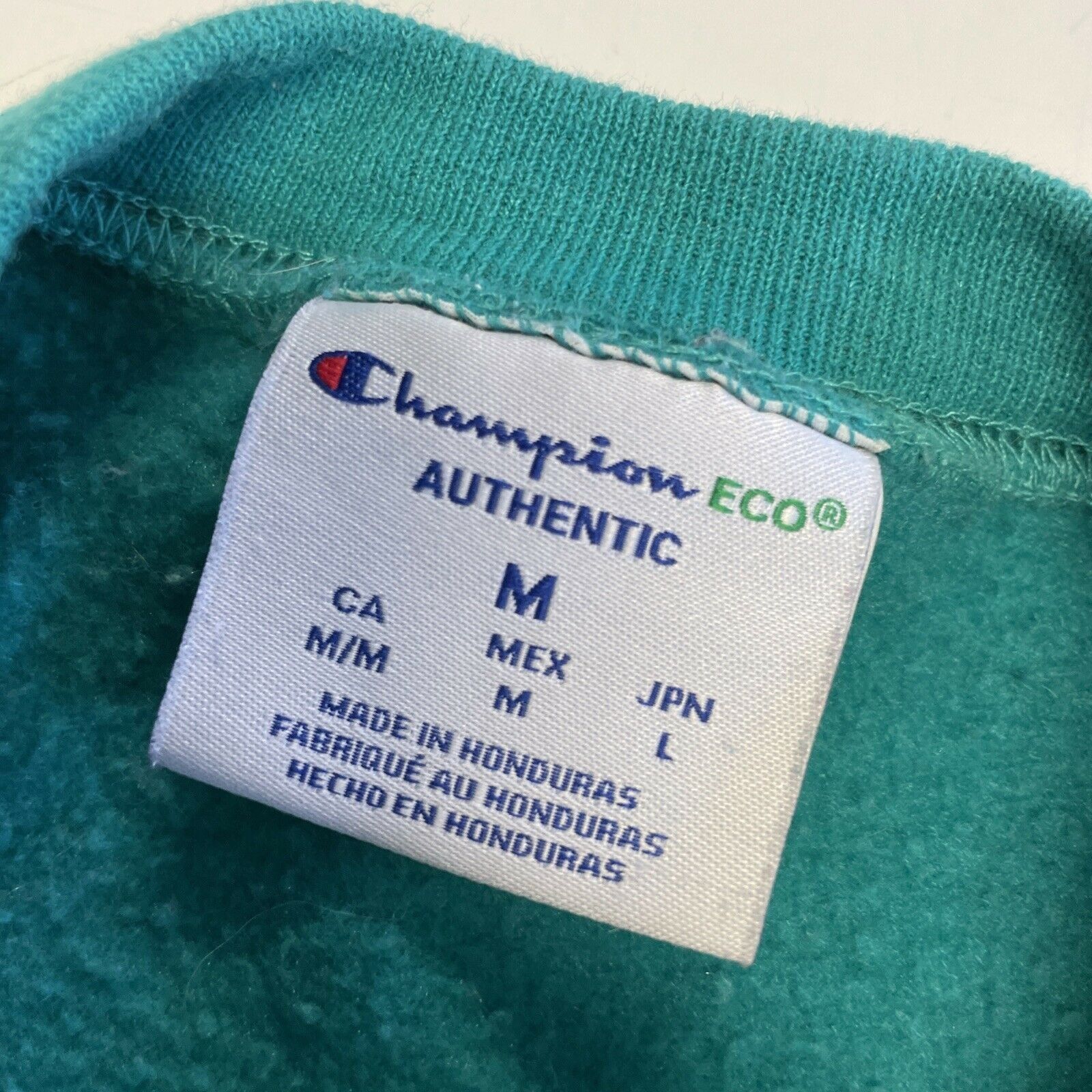 Champion Champion ECO Blank Pullover Sweatshirt Solid Teal Stained M Size US M / EU 48-50 / 2 - 7 Preview