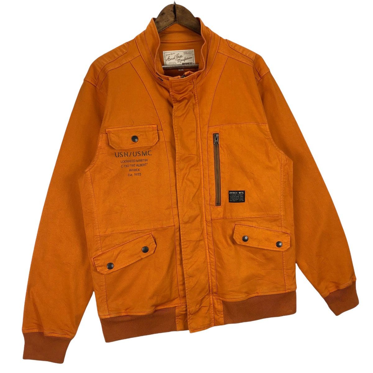 Avirex Avirex Lockheed Martin USN USMC Cotton Jacket Size US XL / EU 56 / 4 - 4 Thumbnail