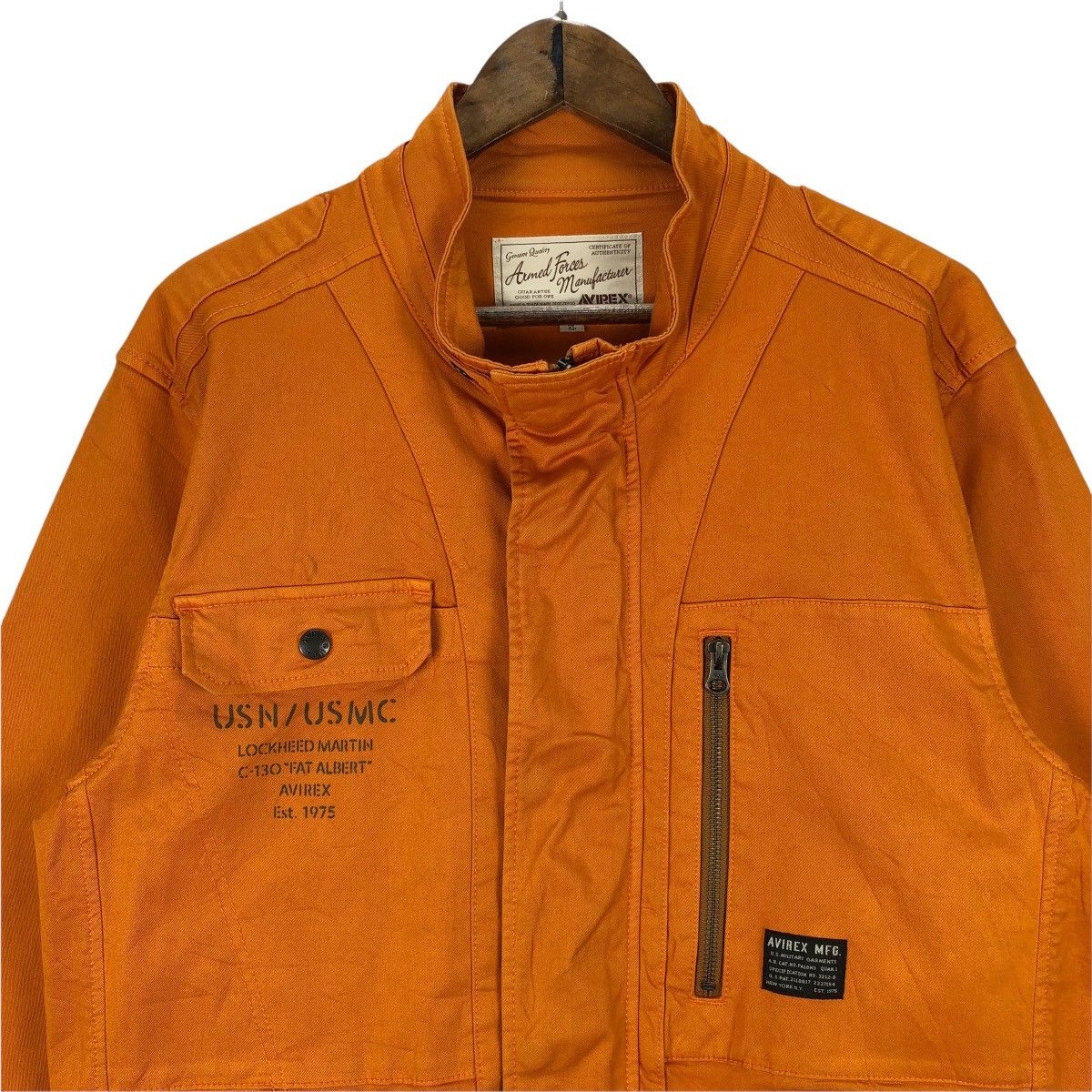 Avirex Avirex Lockheed Martin USN USMC Cotton Jacket Size US XL / EU 56 / 4 - 5 Thumbnail
