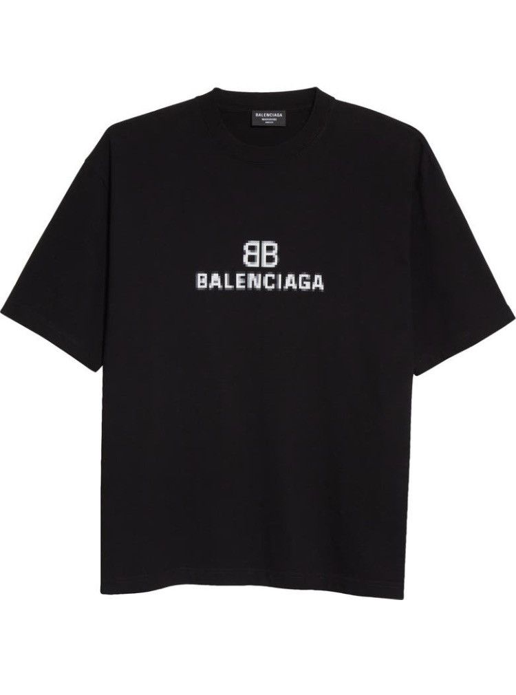 Balenciaga Balenciaga Pixel Logo Tee | Grailed