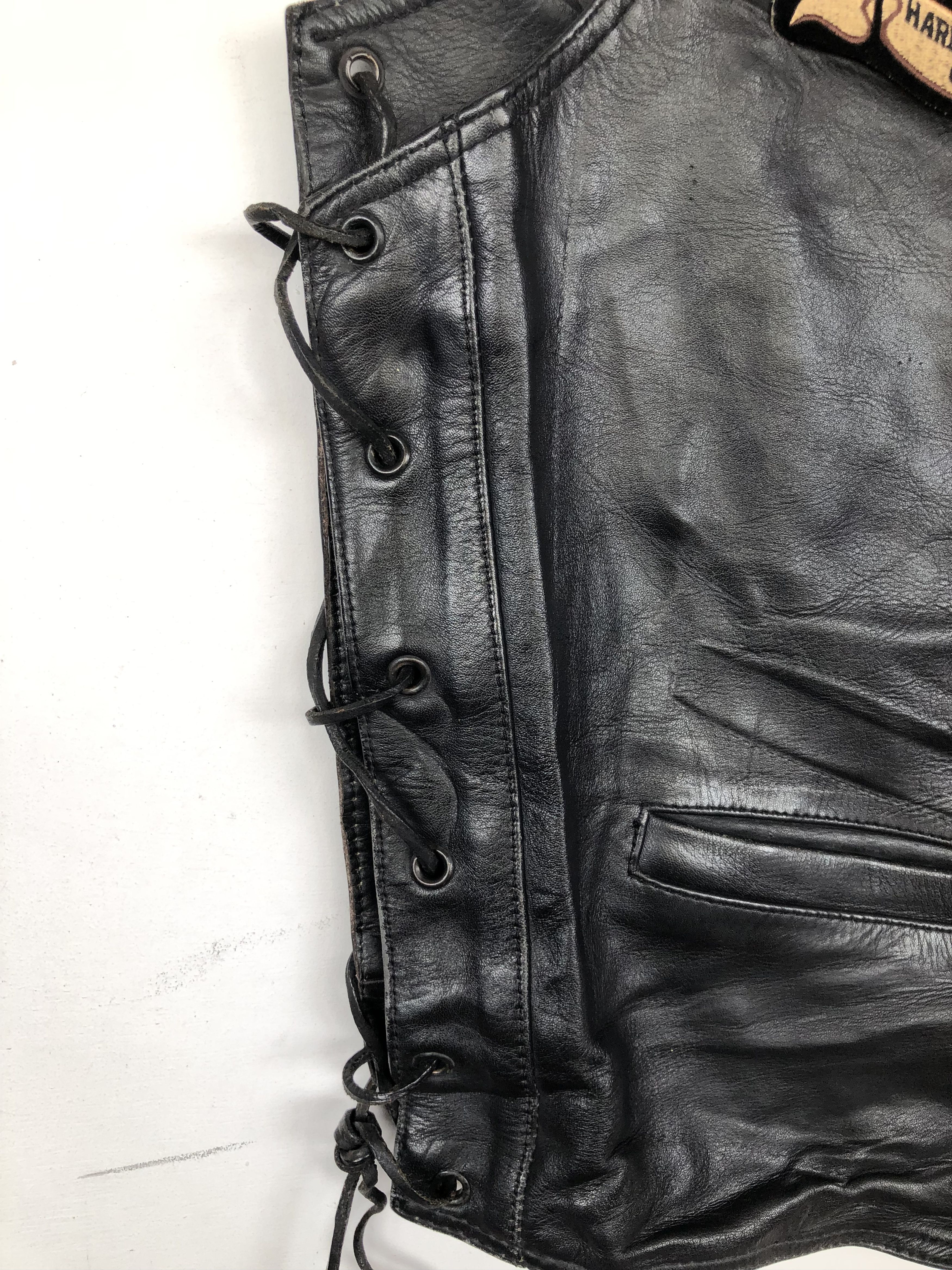 Harley Davidson VINTAGE HARLEY OWNERS GROUP LEATHER VEST Size US L / EU 52-54 / 3 - 5 Thumbnail