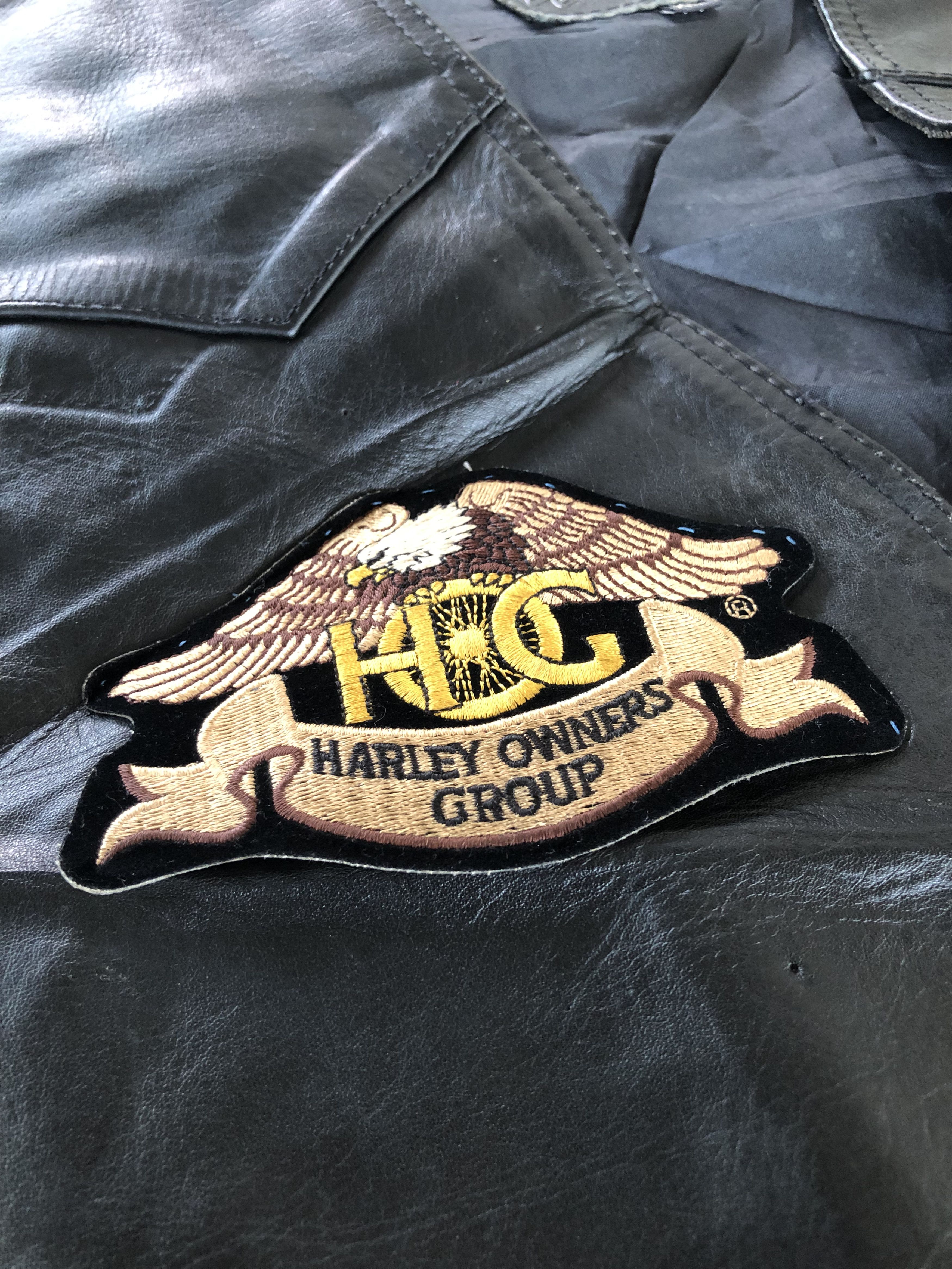 Harley Davidson VINTAGE HARLEY OWNERS GROUP LEATHER VEST Size US L / EU 52-54 / 3 - 9 Thumbnail