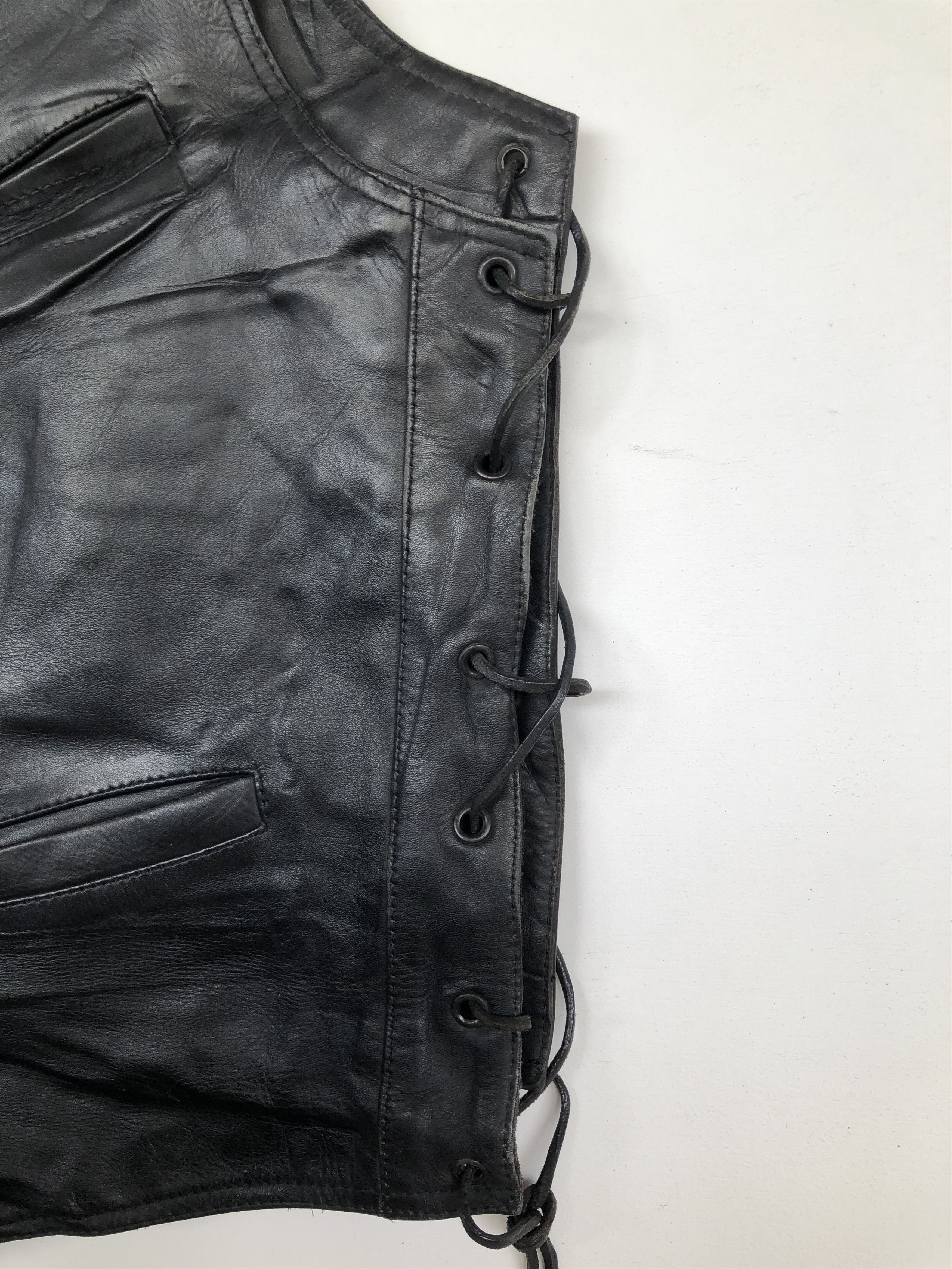 Harley Davidson VINTAGE HARLEY OWNERS GROUP LEATHER VEST Size US L / EU 52-54 / 3 - 6 Thumbnail