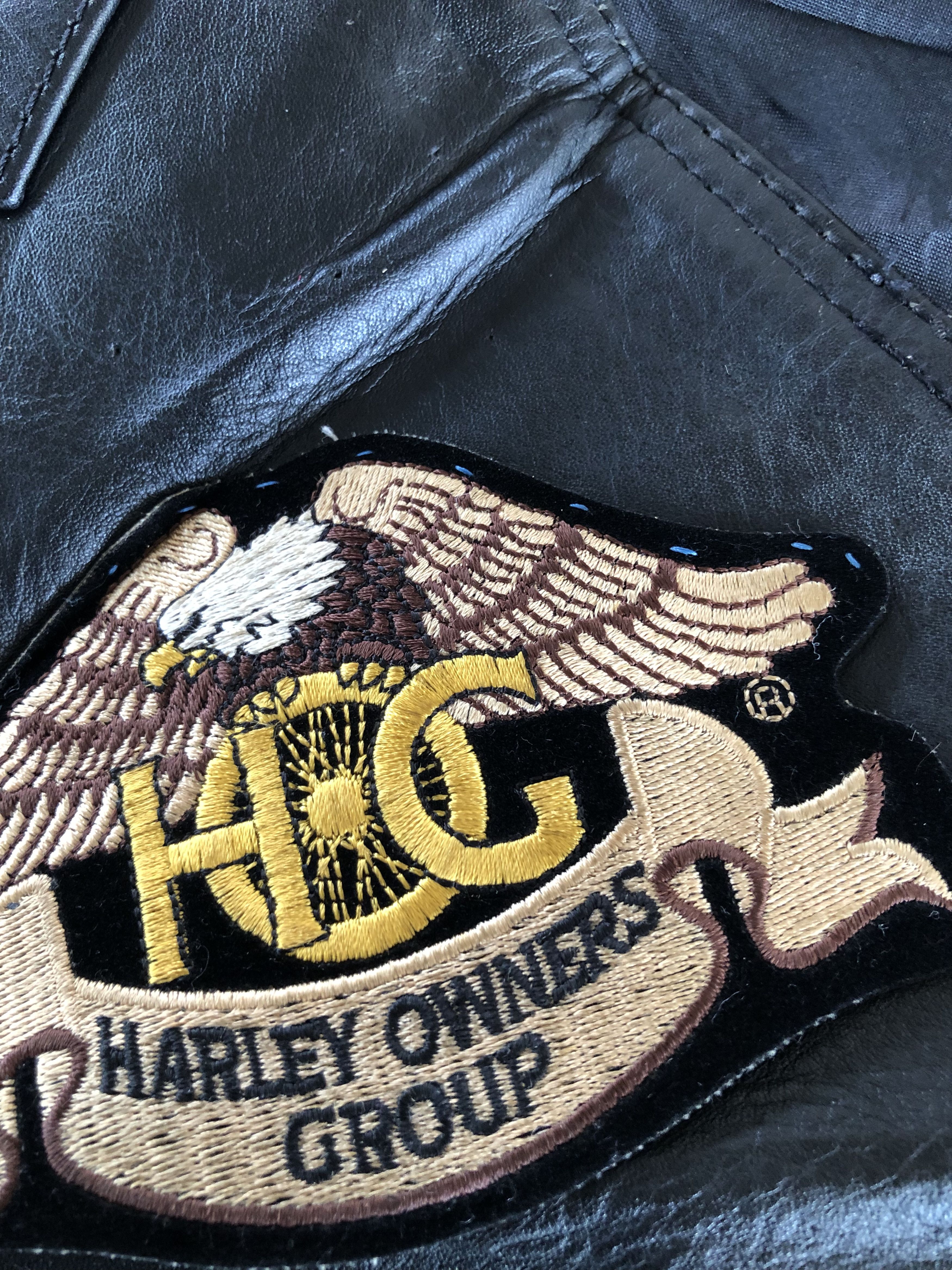 Harley Davidson VINTAGE HARLEY OWNERS GROUP LEATHER VEST Size US L / EU 52-54 / 3 - 10 Thumbnail