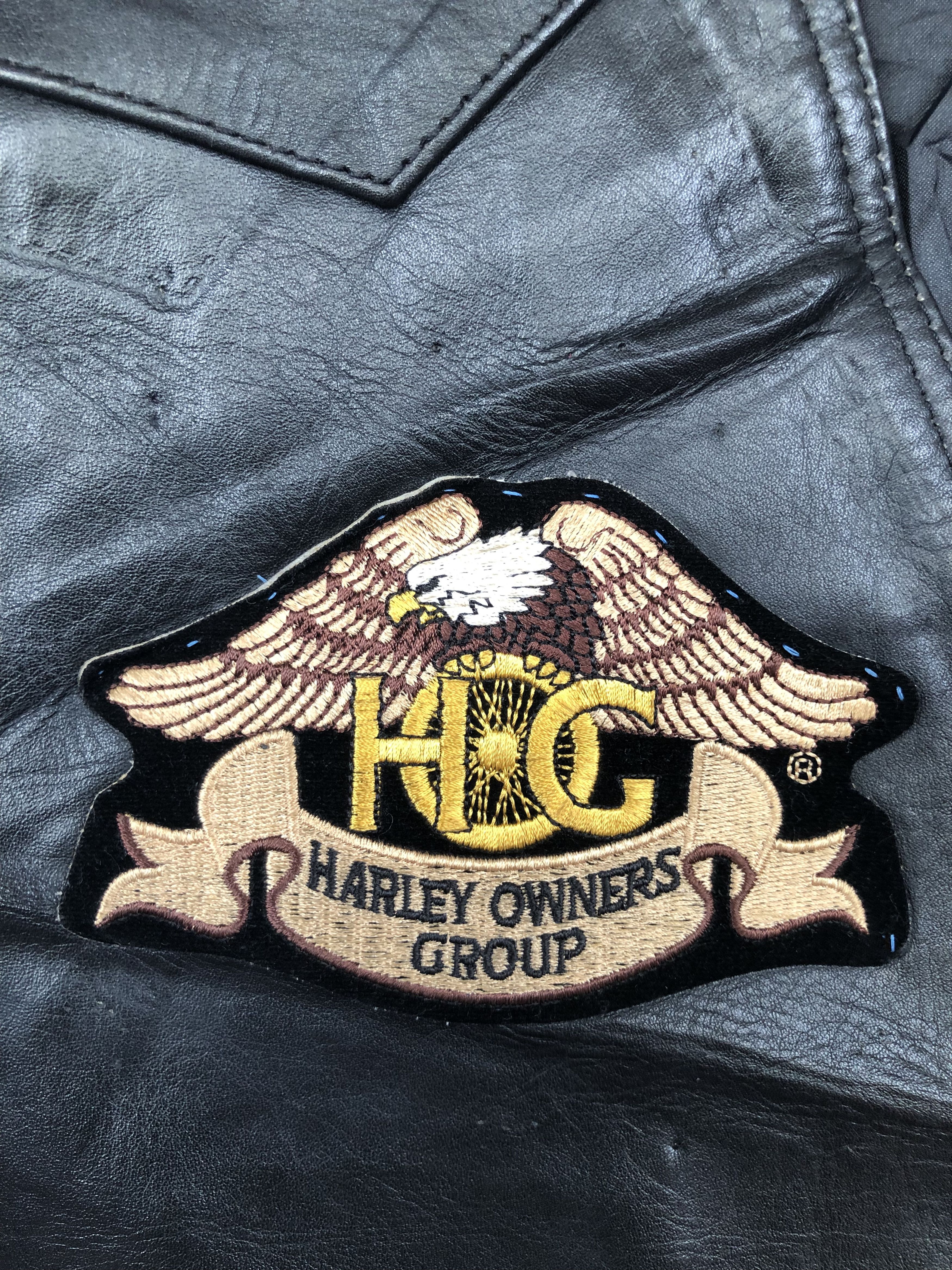 Harley Davidson VINTAGE HARLEY OWNERS GROUP LEATHER VEST Size US L / EU 52-54 / 3 - 4 Thumbnail