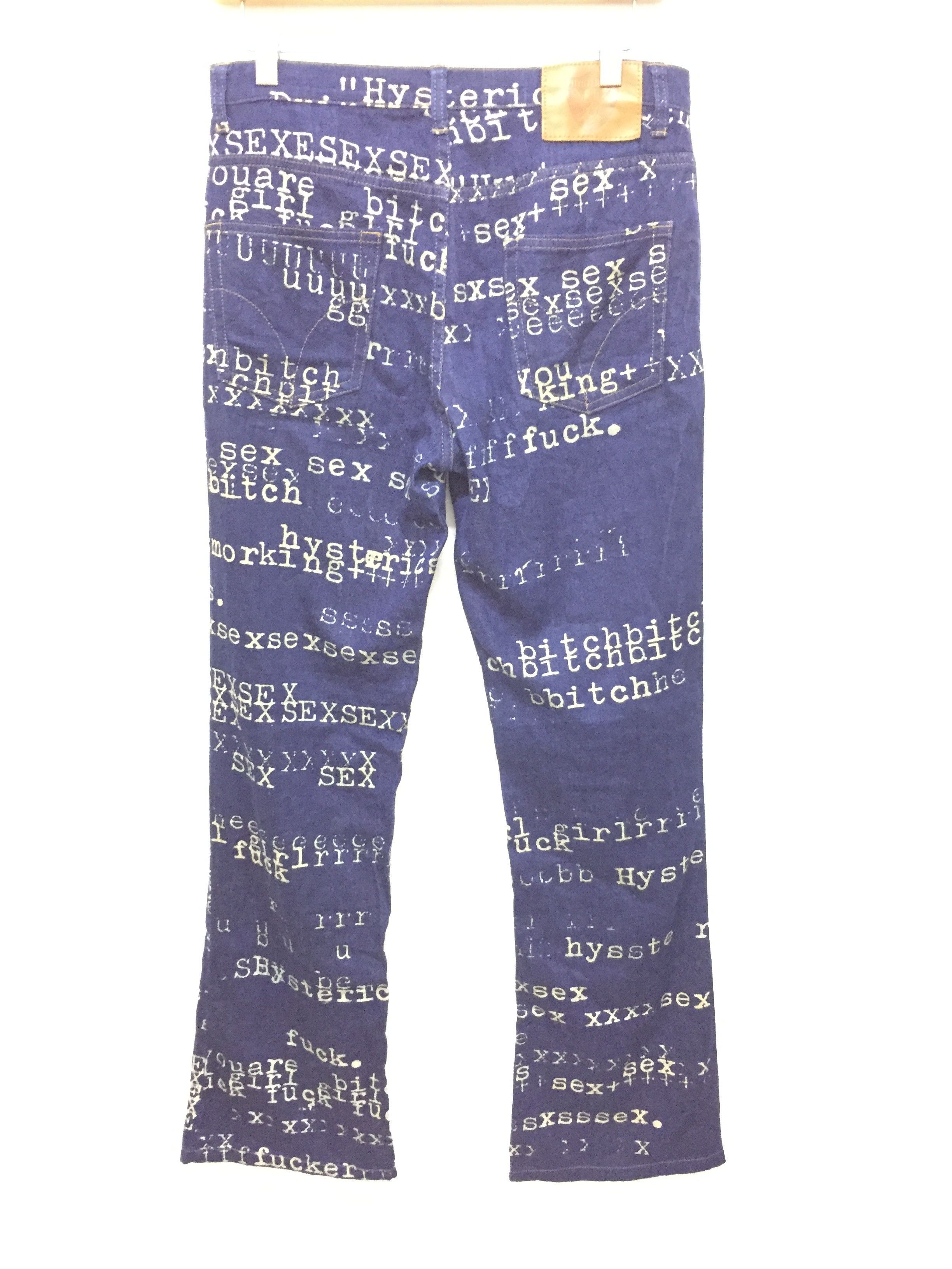 Hysteric Glamour SS99 Fuck Sex Bitch Denim pants Size US 29 - 8 Thumbnail