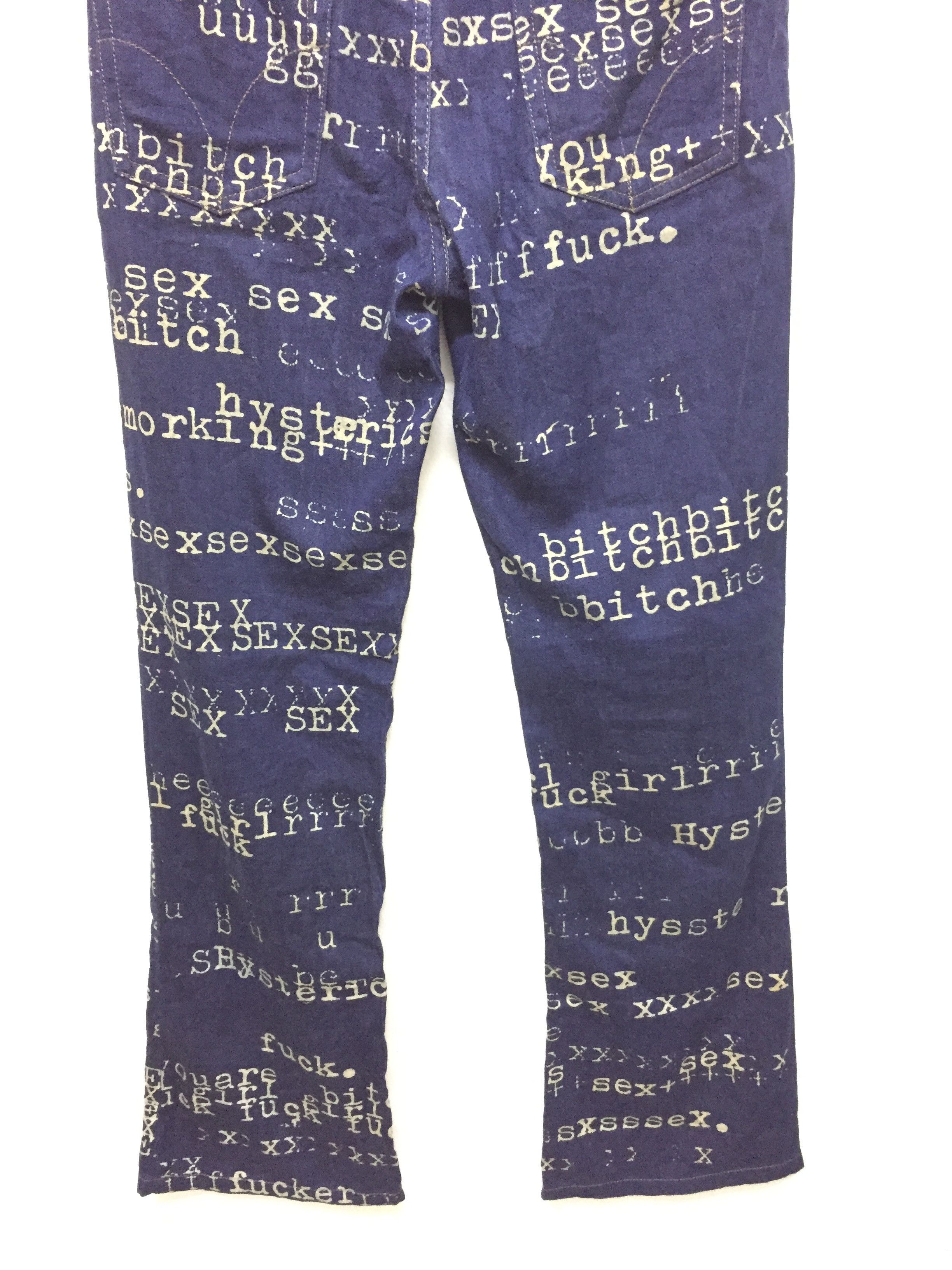 Hysteric Glamour SS99 Fuck Sex Bitch Denim pants Size US 29 - 10 Thumbnail
