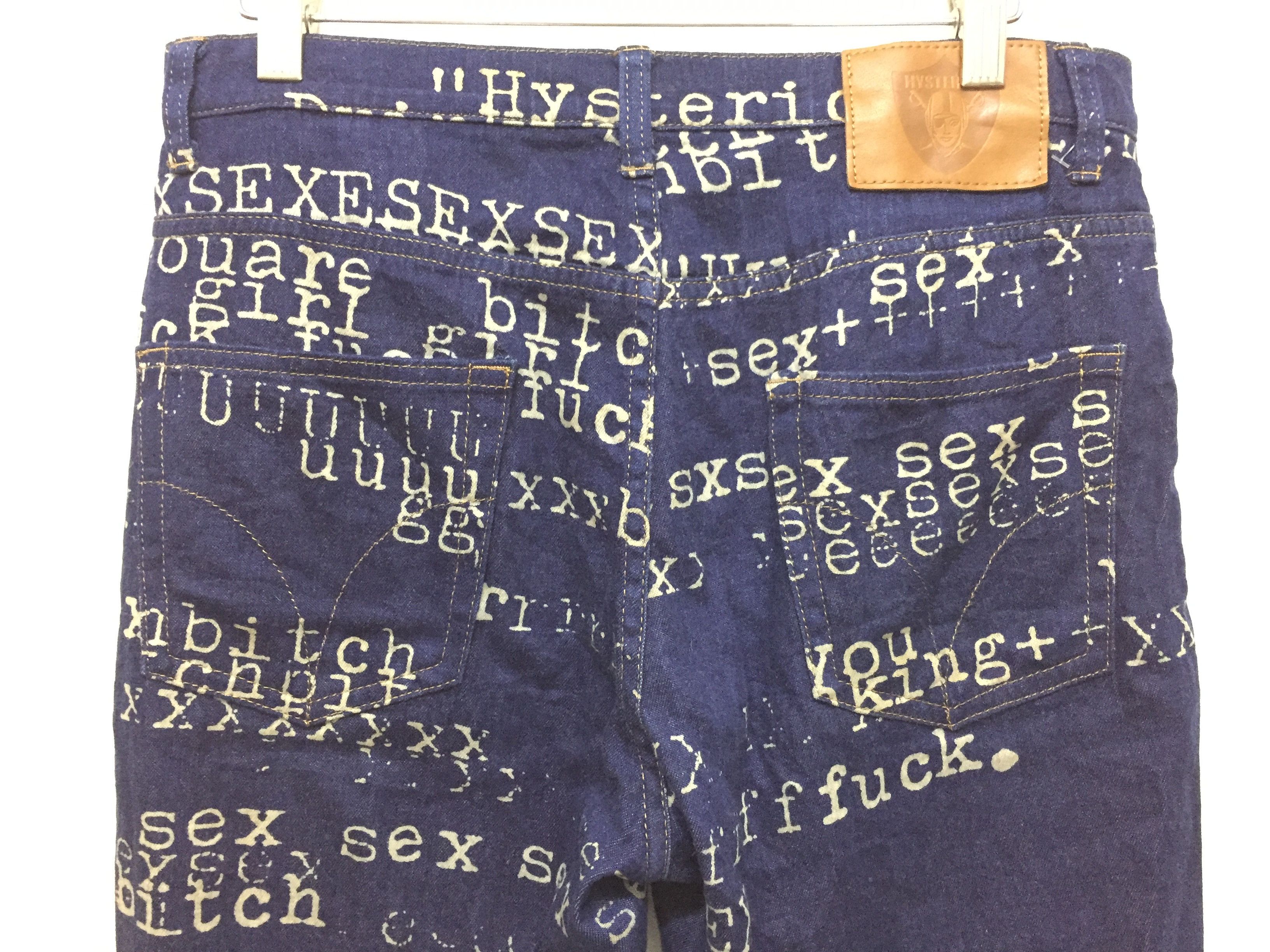Hysteric Glamour SS99 Fuck Sex Bitch Denim pants Size US 29 - 9 Thumbnail