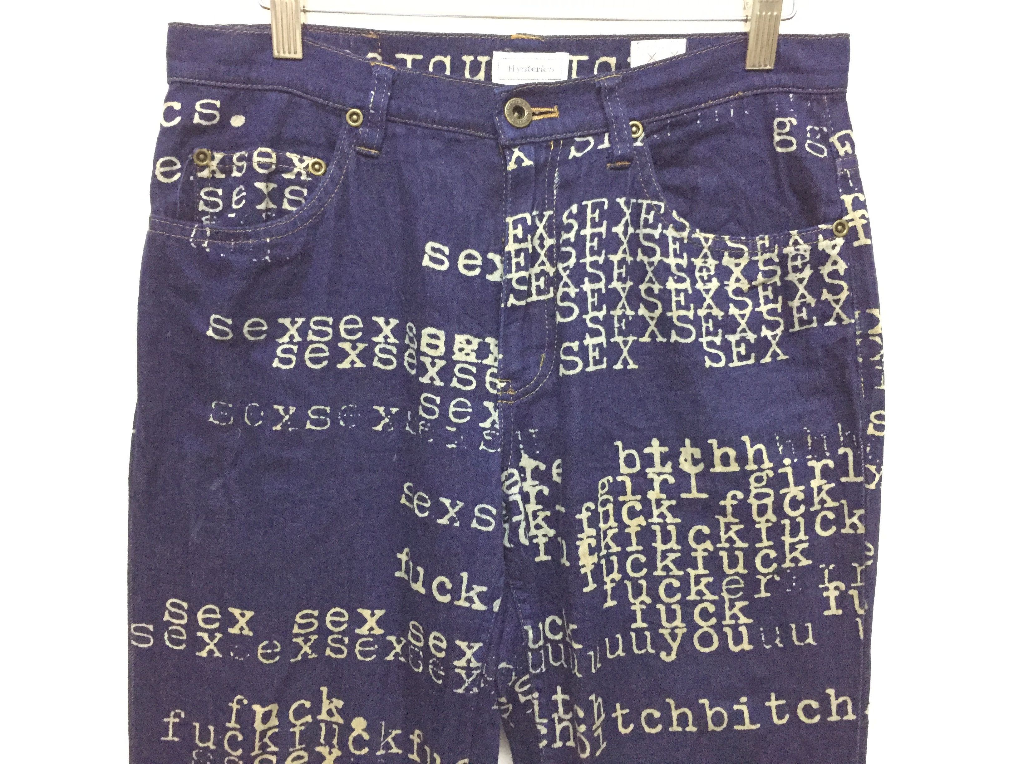 Hysteric Glamour SS99 Fuck Sex Bitch Denim pants Size US 29 - 3 Thumbnail