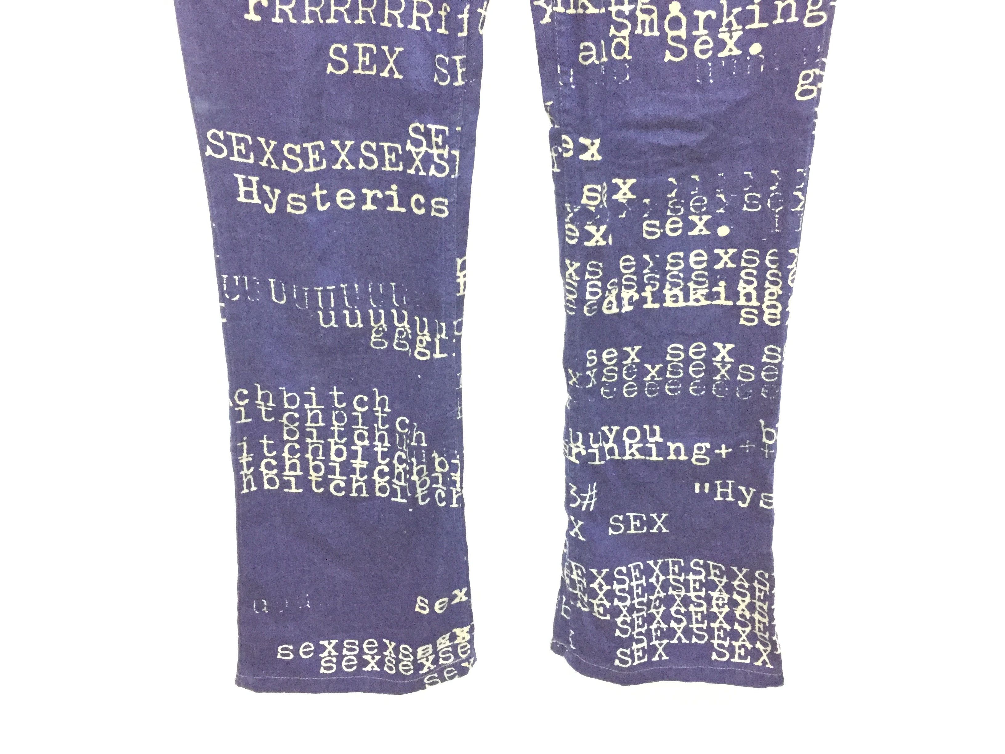 Hysteric Glamour SS99 Fuck Sex Bitch Denim pants Size US 29 - 5 Thumbnail