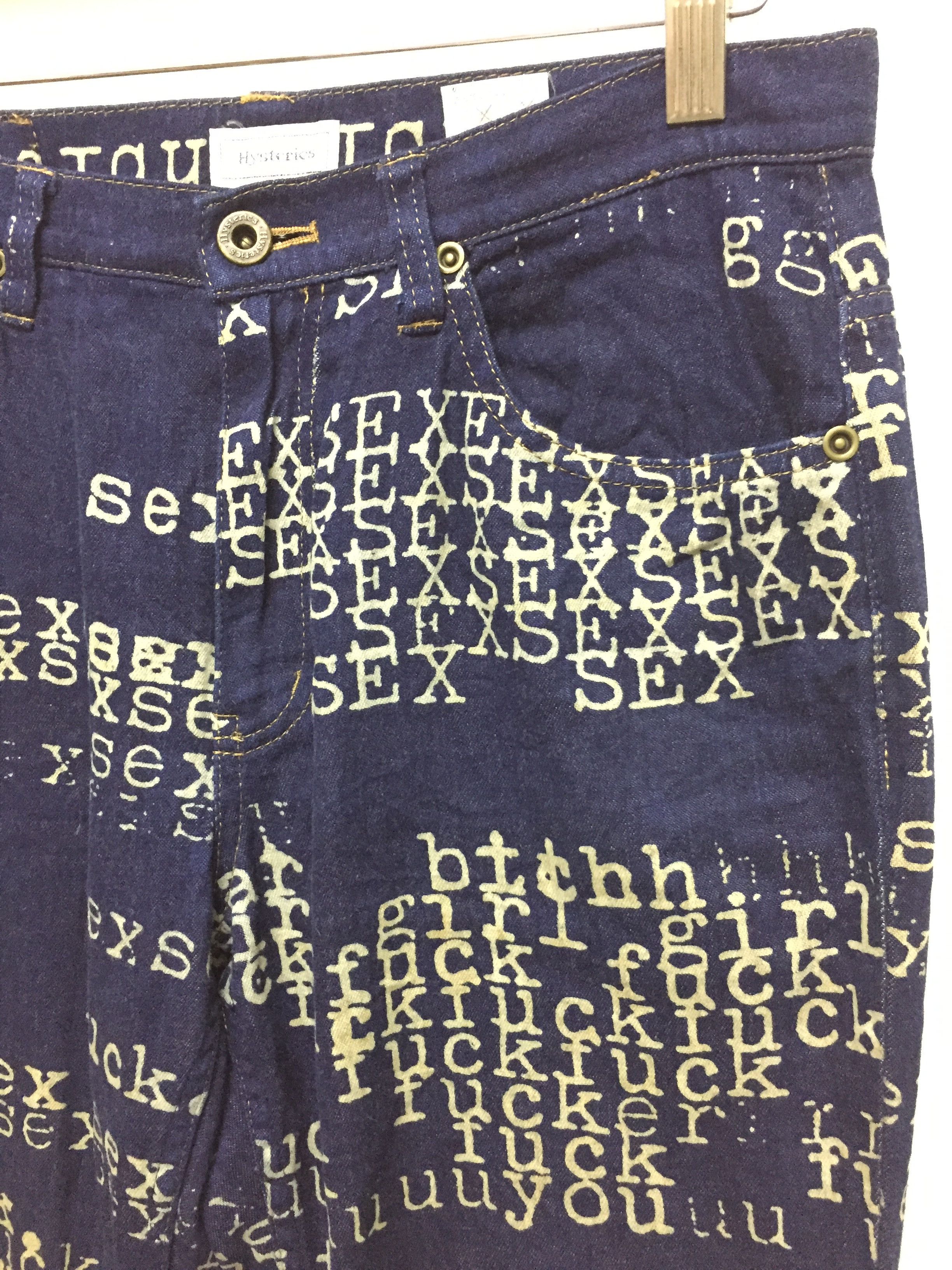 Hysteric Glamour SS99 Fuck Sex Bitch Denim pants Size US 29 - 6 Thumbnail