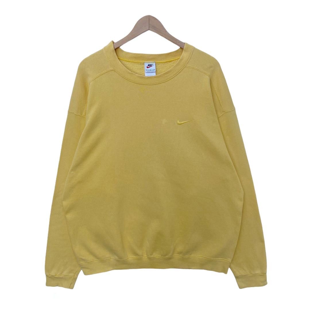 VINTAGE NIKE SWEATSHIRT YELLOW EXTRA LARGE PULLOVER