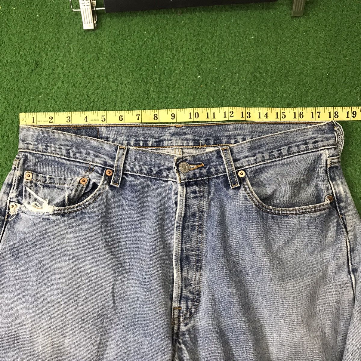 Levi's Vintage Levis 501 Distressed Jeans Skyblue Nice Faded Size US 36 / EU 52 - 18 Thumbnail