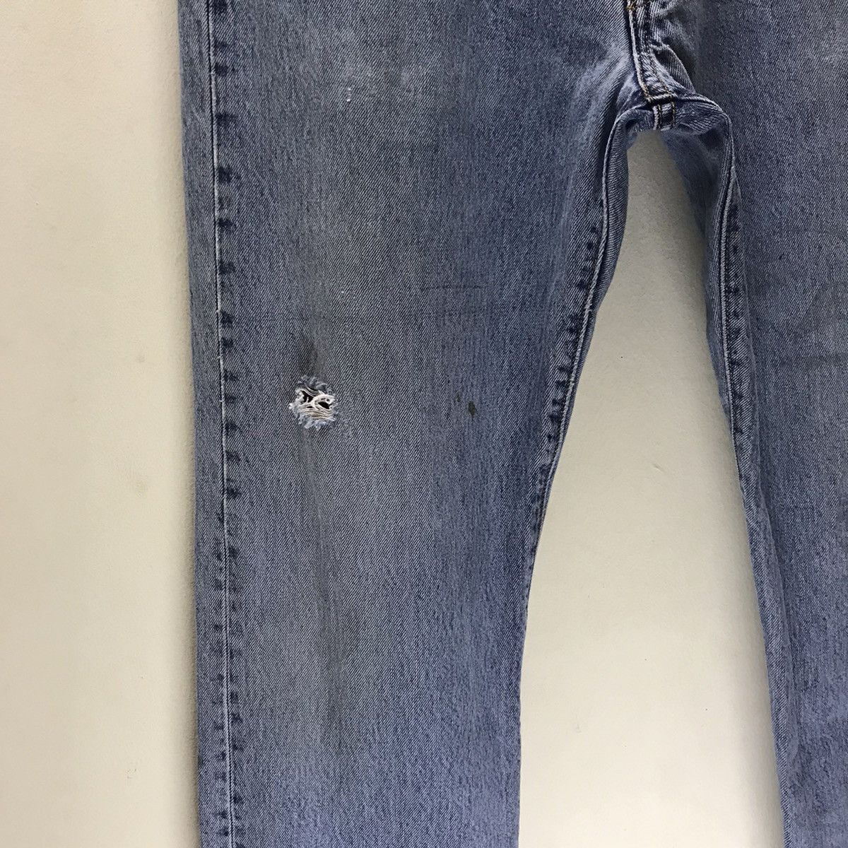 Levi's Vintage Levis 501 Distressed Jeans Skyblue Nice Faded Size US 36 / EU 52 - 6 Thumbnail