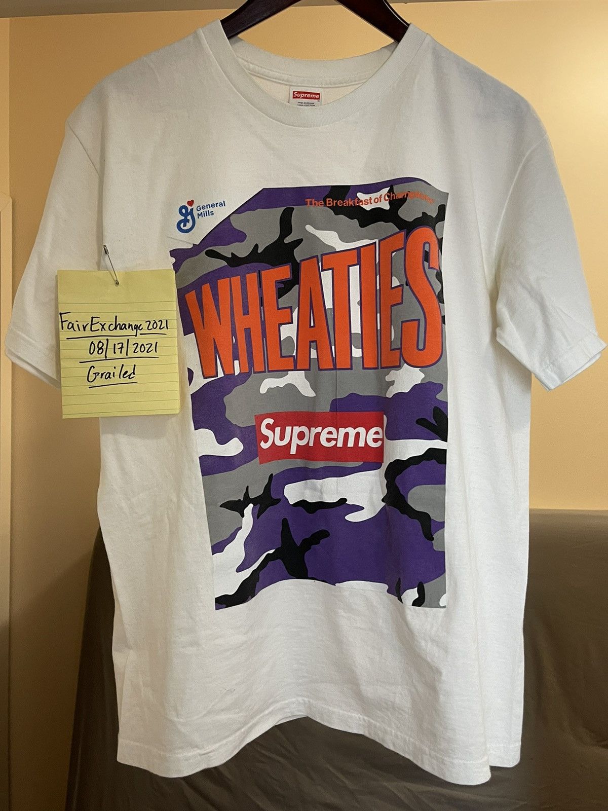 【本物保証 /関税・送料無料】Supreme Wheaties Tee Supreme シュプリーム 21SS Wheaties tee ウィーティーズTシャツ