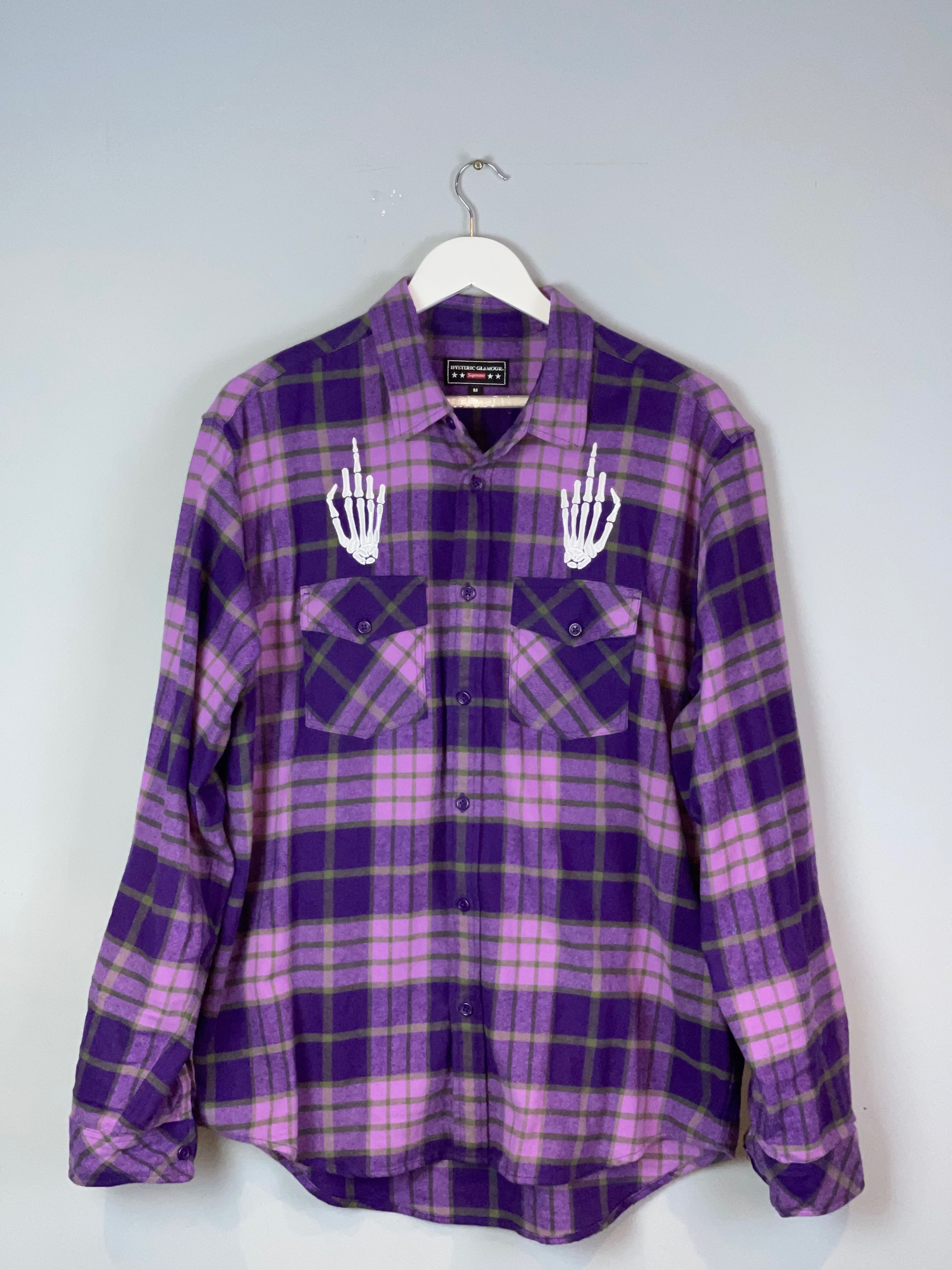 Supreme Supreme x Hysteric Glamour Plaid Flannel Shirt Purple