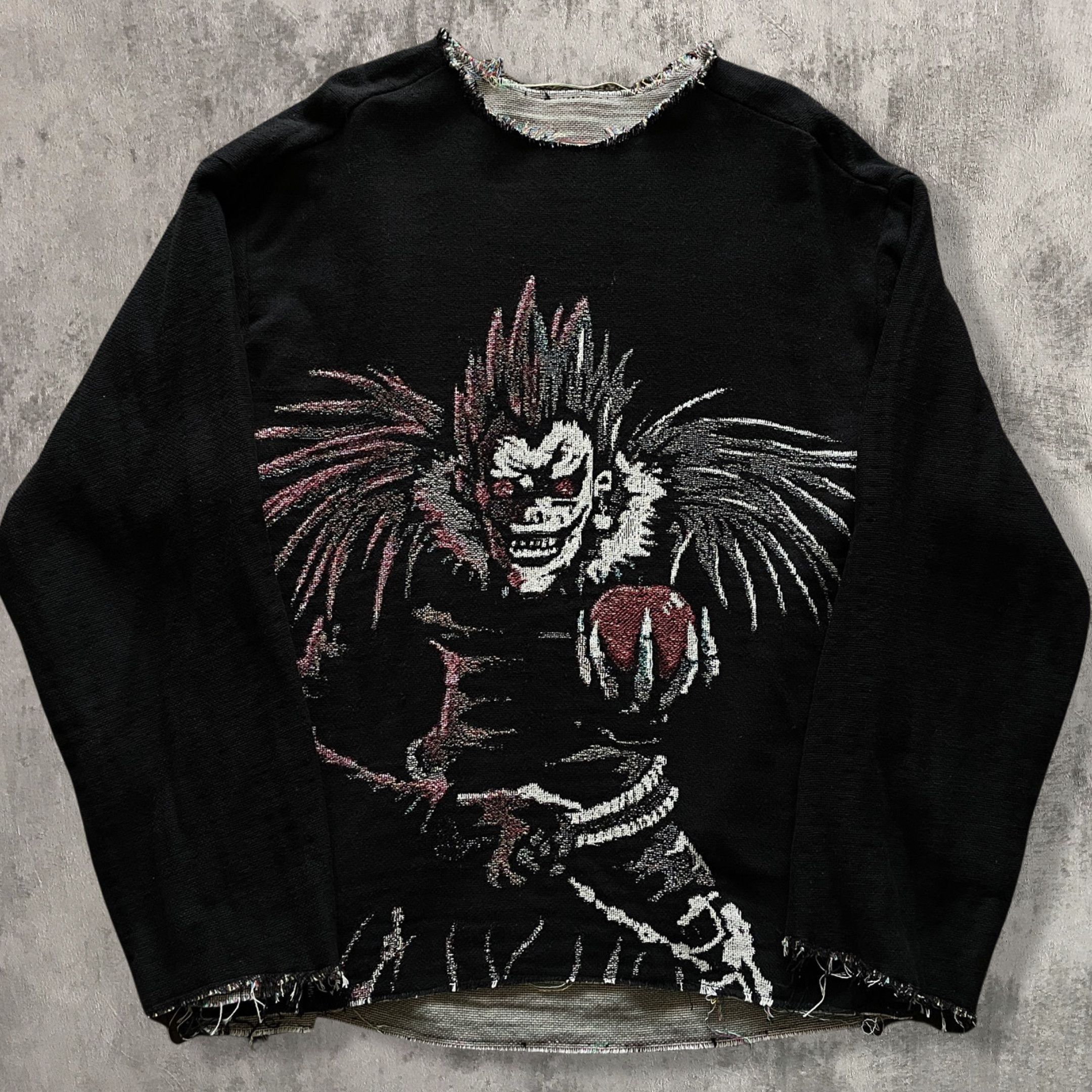 4x1111 4X1111 RYUK DEATH NOTE TAPESTRY SWEATER RARE | Grailed 4x1111 4X1111 RYUK DEATH NOTE TAPESTRY SWEATER RARE | Grailed