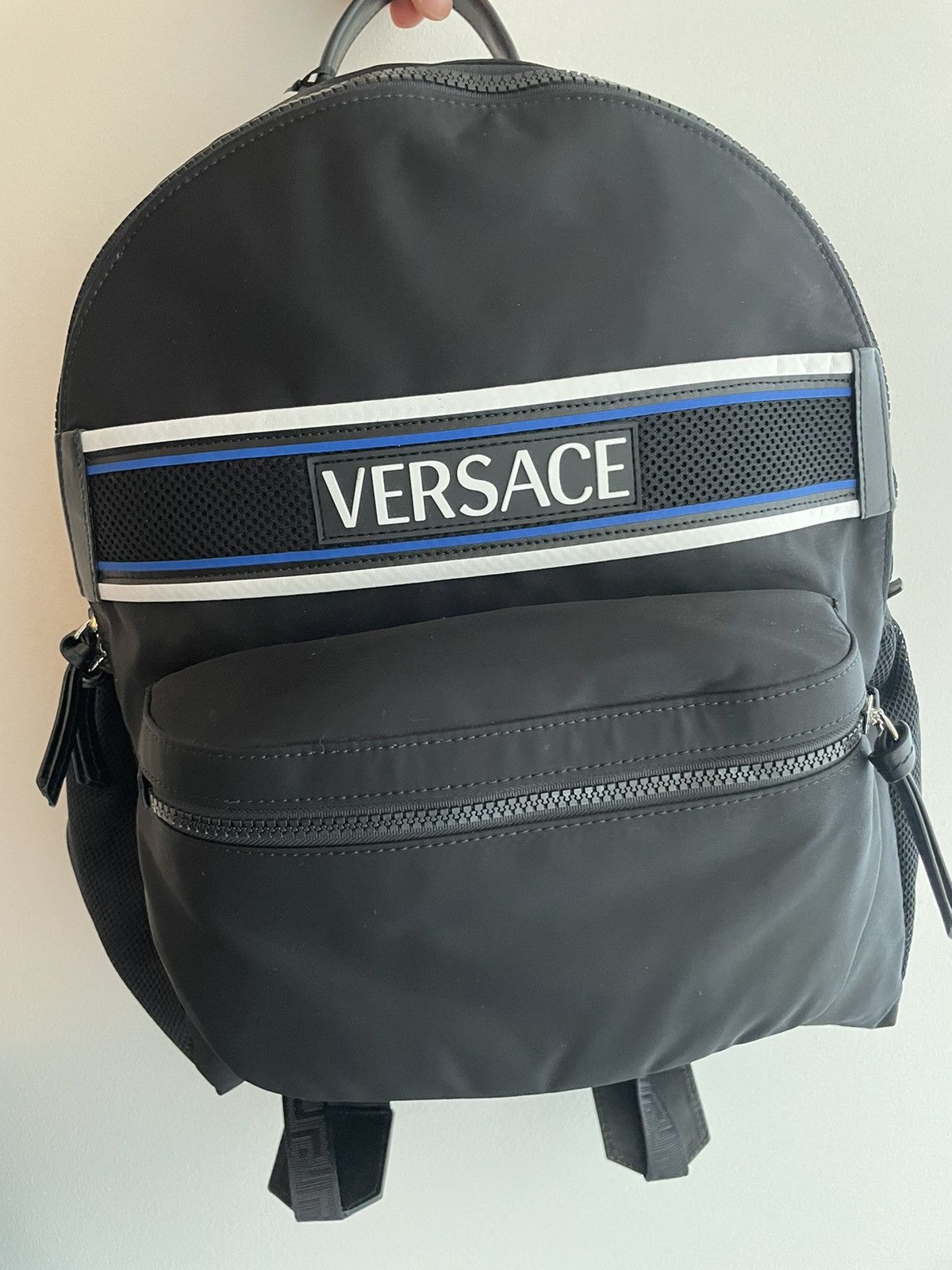 Versace New Super Runway Limited Edition Versace Logo Backpack Bag Size ONE SIZE - 23 Thumbnail
