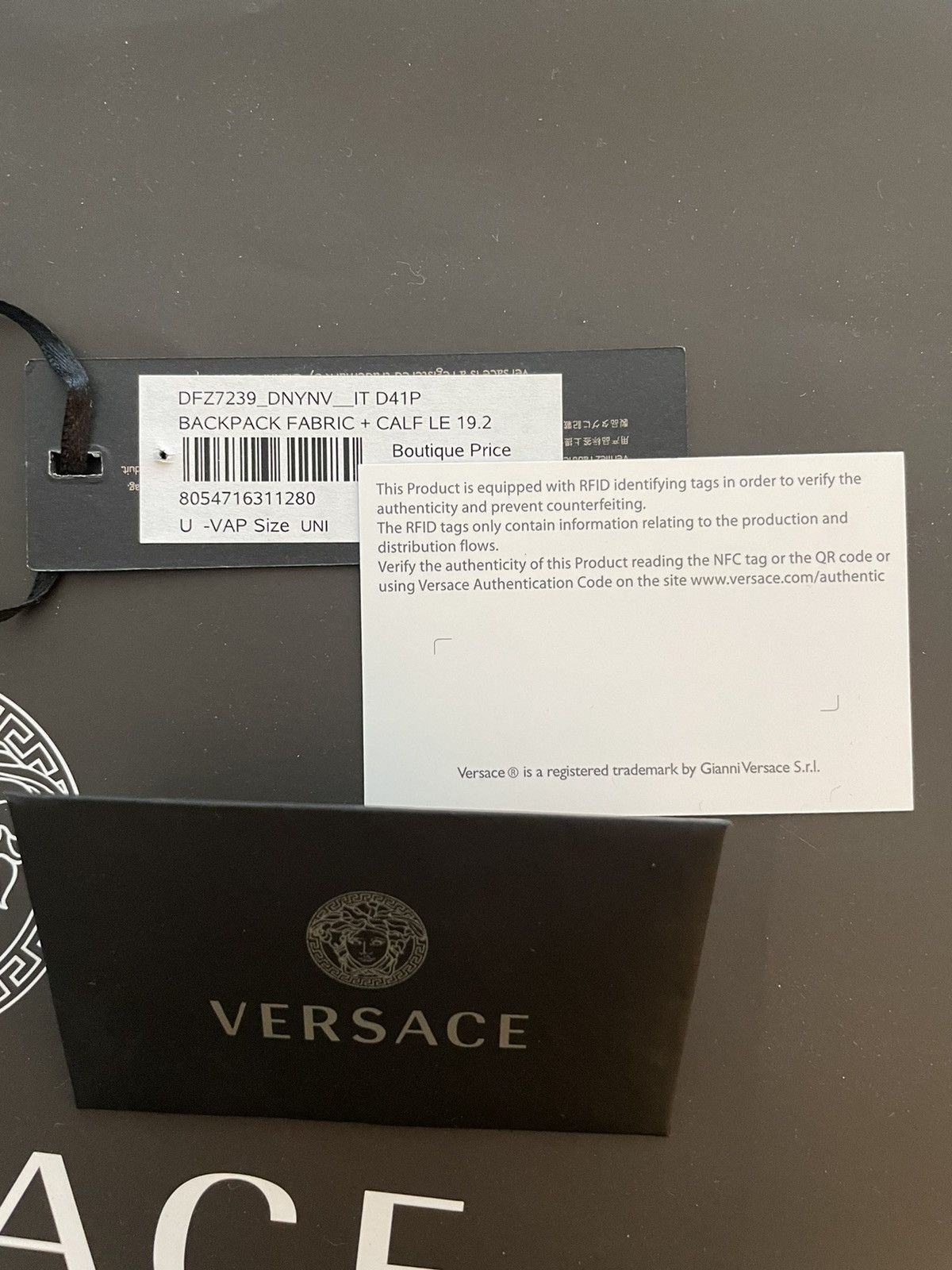 Versace New Super Runway Limited Edition Versace Logo Backpack Bag Size ONE SIZE - 7 Thumbnail