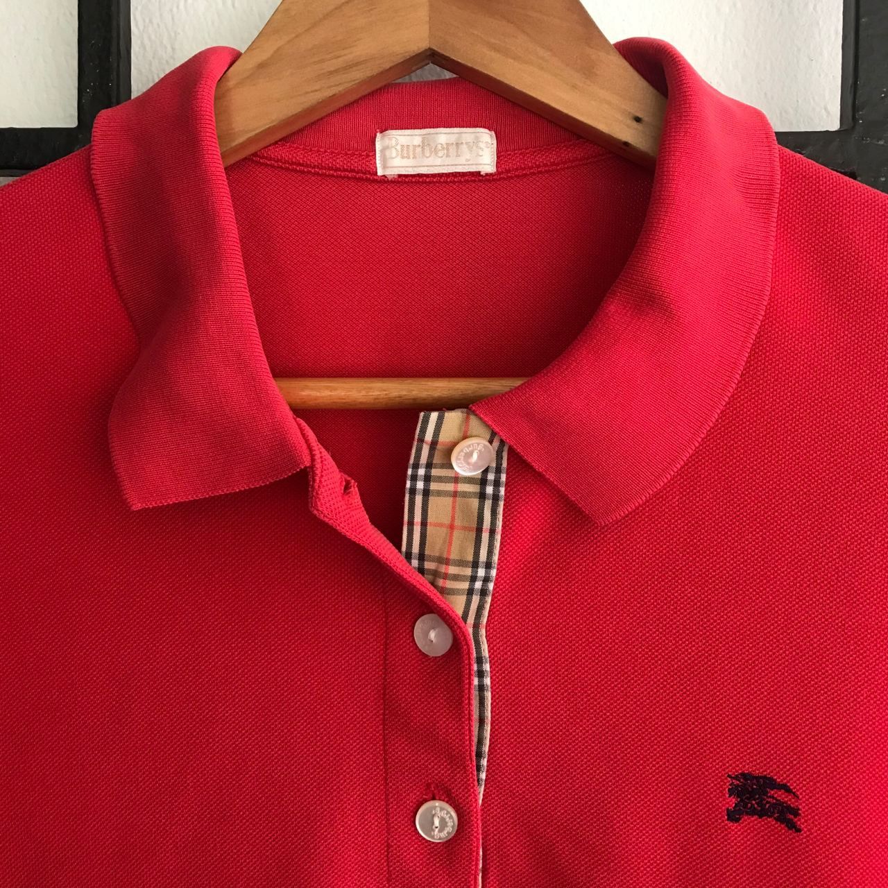 Burberry 🔥 Vintage BURBERRY REDO Nova Check Red Colour Shirt Size US M / EU 48-50 / 2 - 4 Thumbnail
