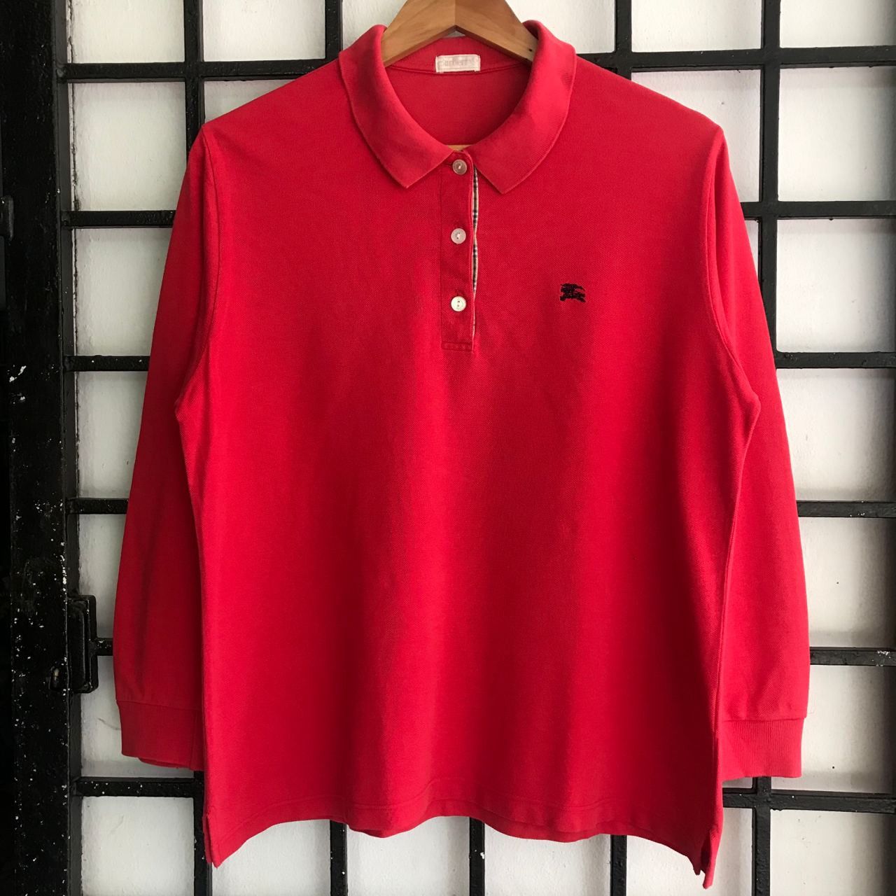 Burberry 🔥 Vintage BURBERRY REDO Nova Check Red Colour Shirt Size US M / EU 48-50 / 2 - 1 Thumbnail