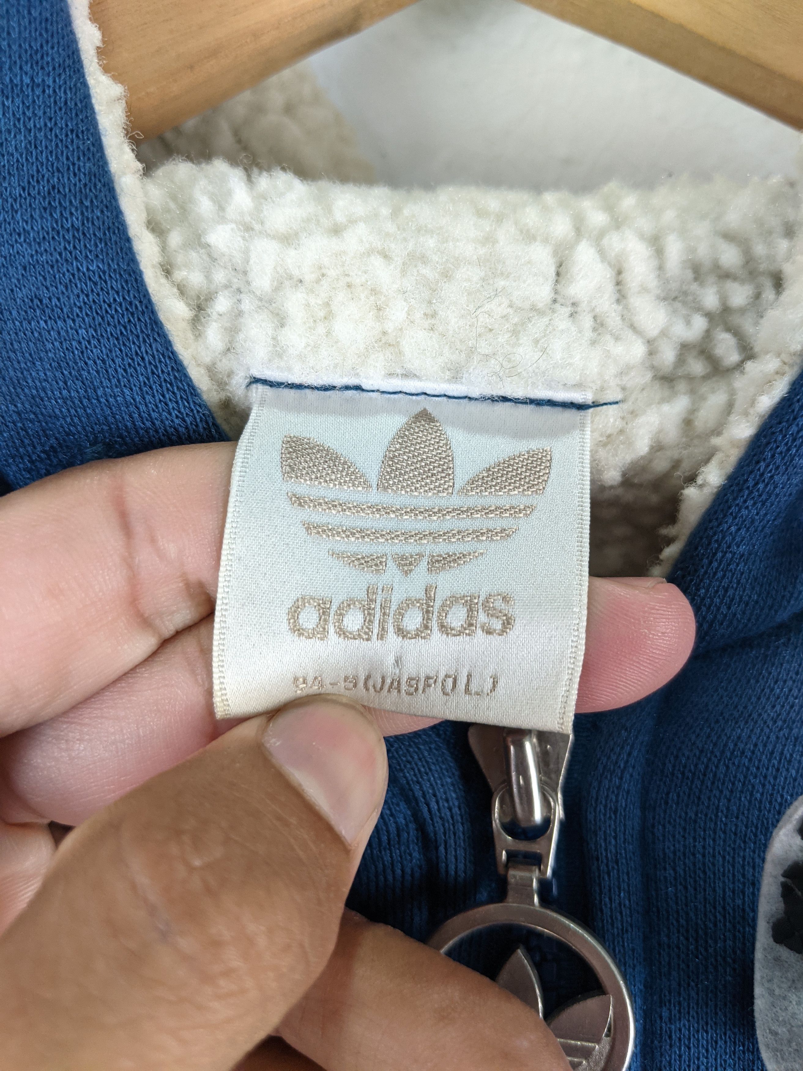 Adidas Vintage Adidas 90s Big Logo Trefoil Jaspo Ski Hoodie Size US L / EU 52-54 / 3 - 7 Thumbnail