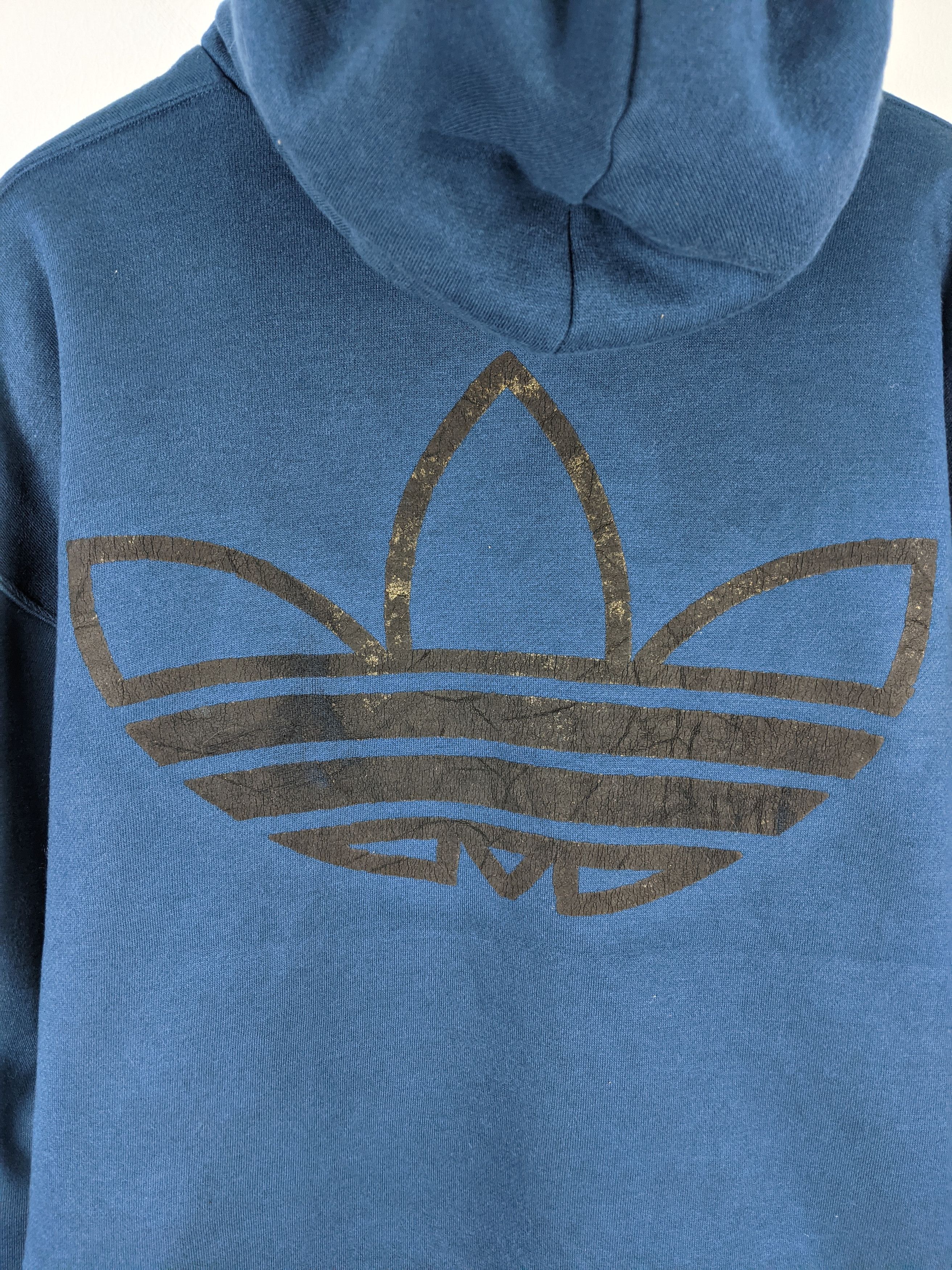 Adidas Vintage Adidas 90s Big Logo Trefoil Jaspo Ski Hoodie Size US L / EU 52-54 / 3 - 3 Thumbnail