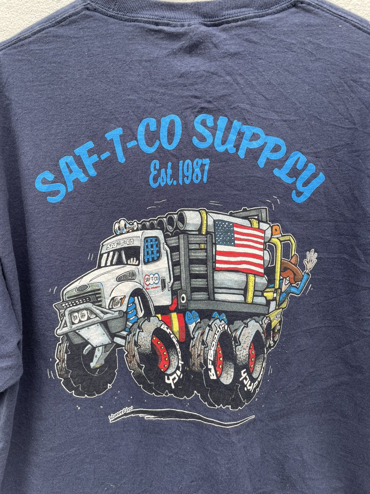 Other × Vintage Vintage Saf-T-Co Supply T Shirt Size US XL / EU 56 / 4 - 4 Thumbnail