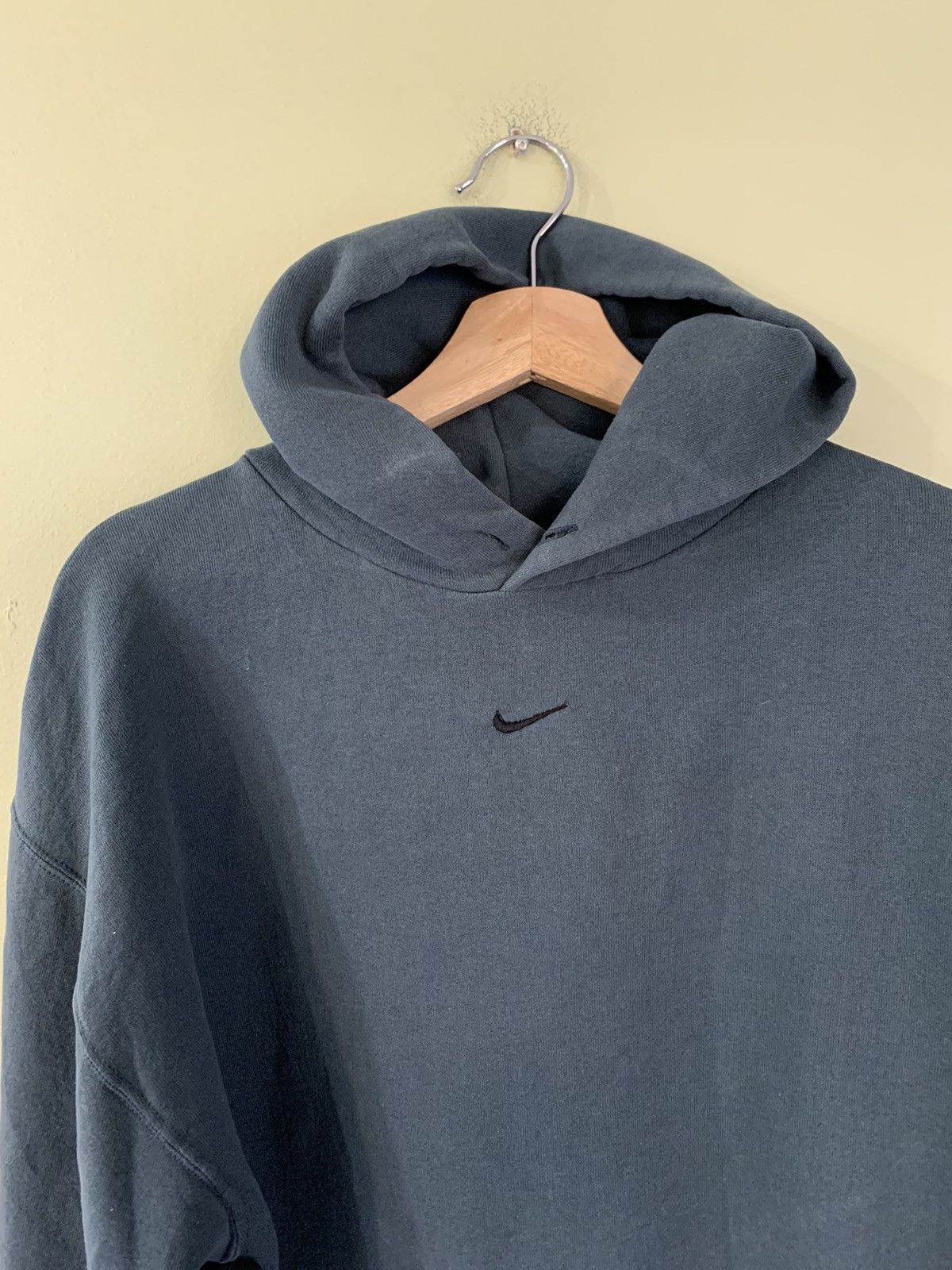Nike Vintage Nike Center Swoosh Hoodie Check Mid sweater Size US XL / EU 56 / 4 - 1 Preview