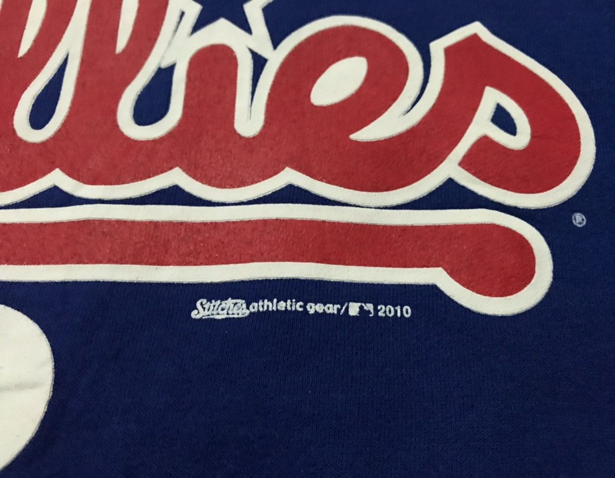 Jerzees × MLB × NBA Ⓒ2010 Philadelphia Phillies Baseball Team Half Sweatshirt Size L / US 10 / IT 46 - 4 Thumbnail
