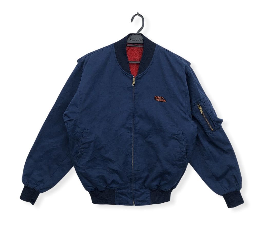 VINTAGE HARLEY DAVIDSON CUSTOM PATCH FLIGHT JACKET