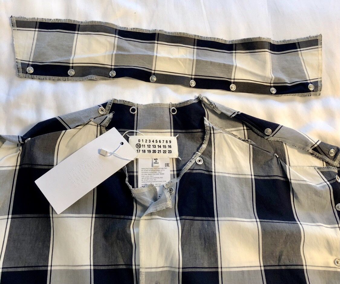 Maison Margiela NEW ARCHIVE S/S16 Deconstructed or Detached Plaid Shirt 50 Size US M / EU 48-50 / 2 - 15 Thumbnail