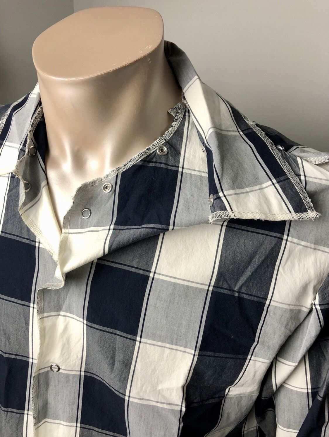 Maison Margiela NEW ARCHIVE S/S16 Deconstructed or Detached Plaid Shirt 50 Size US M / EU 48-50 / 2 - 6 Thumbnail