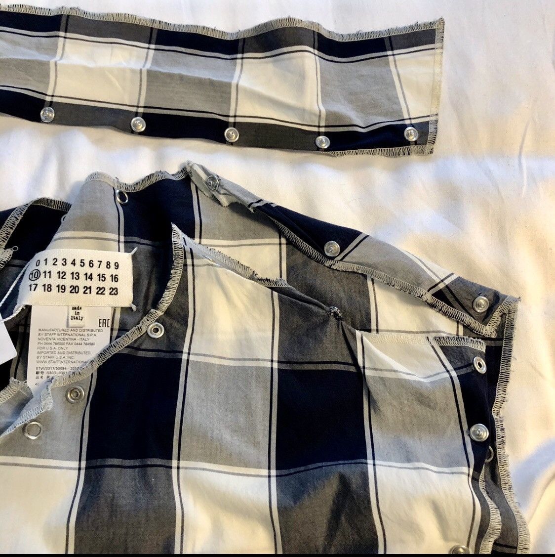 Maison Margiela NEW ARCHIVE S/S16 Deconstructed or Detached Plaid Shirt 50 Size US M / EU 48-50 / 2 - 14 Thumbnail