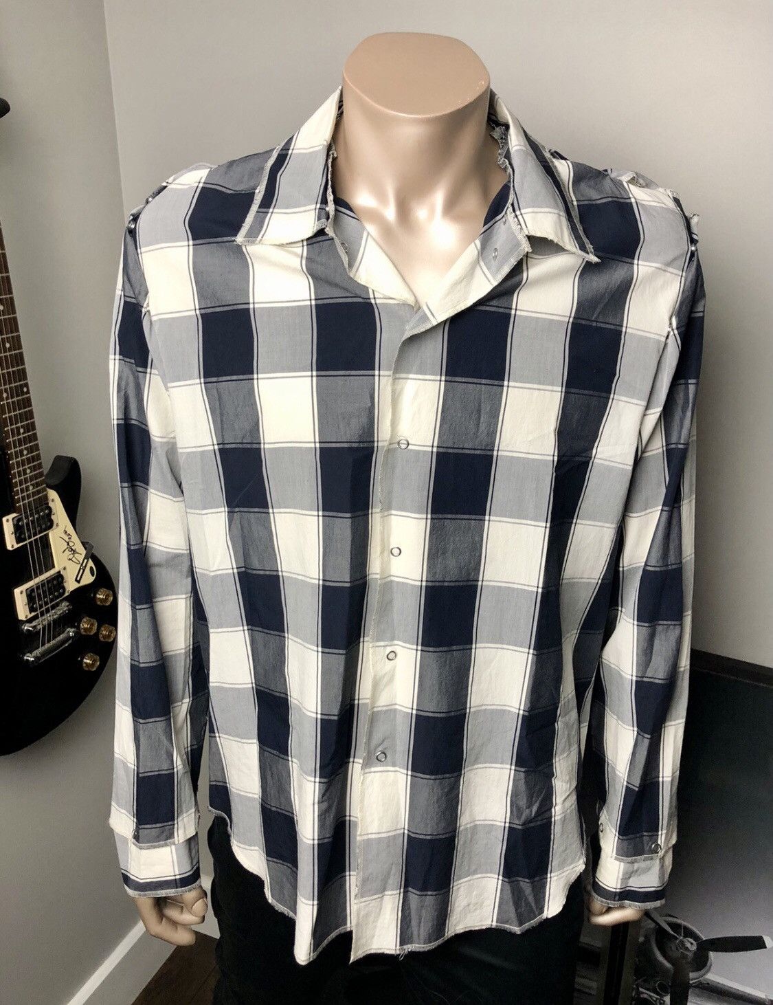 Maison Margiela NEW ARCHIVE S/S16 Deconstructed or Detached Plaid Shirt 50 Size US M / EU 48-50 / 2 - 1 Thumbnail