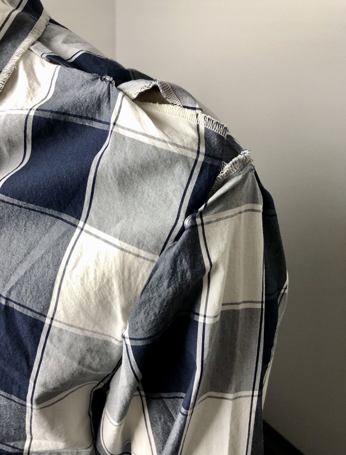 Maison Margiela NEW ARCHIVE S/S16 Deconstructed or Detached Plaid Shirt 50 Size US M / EU 48-50 / 2 - 8 Thumbnail