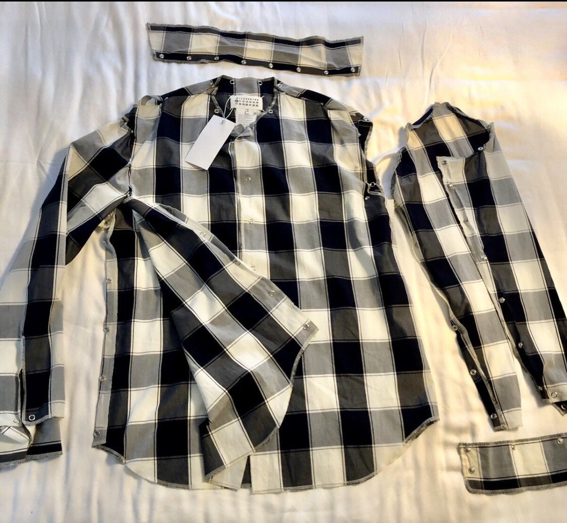 Maison Margiela NEW ARCHIVE S/S16 Deconstructed or Detached Plaid Shirt 50 Size US M / EU 48-50 / 2 - 4 Thumbnail