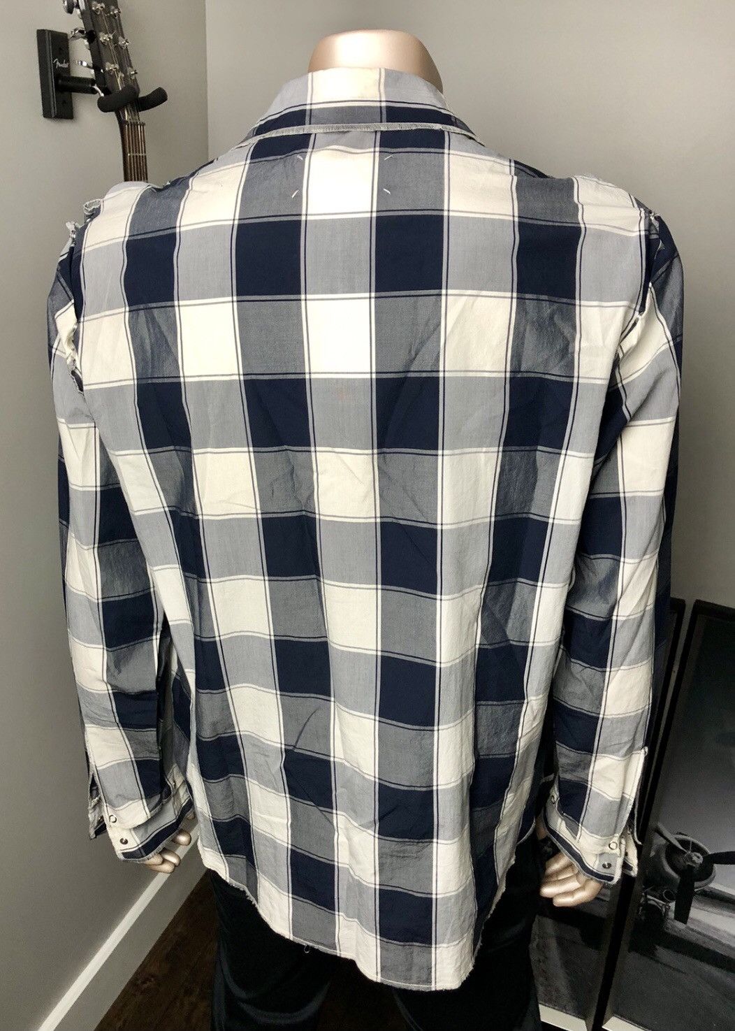 Maison Margiela NEW ARCHIVE S/S16 Deconstructed or Detached Plaid Shirt 50 Size US M / EU 48-50 / 2 - 2 Thumbnail